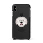 Spanish Water Dog Personalised Apple iPhone Xs Max Impact Case Black Edge on Black Phone