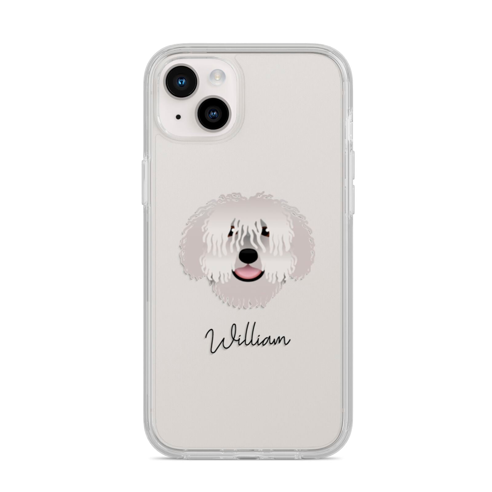 Spanish Water Dog Personalised iPhone 14 Plus Clear Tough Case Starlight