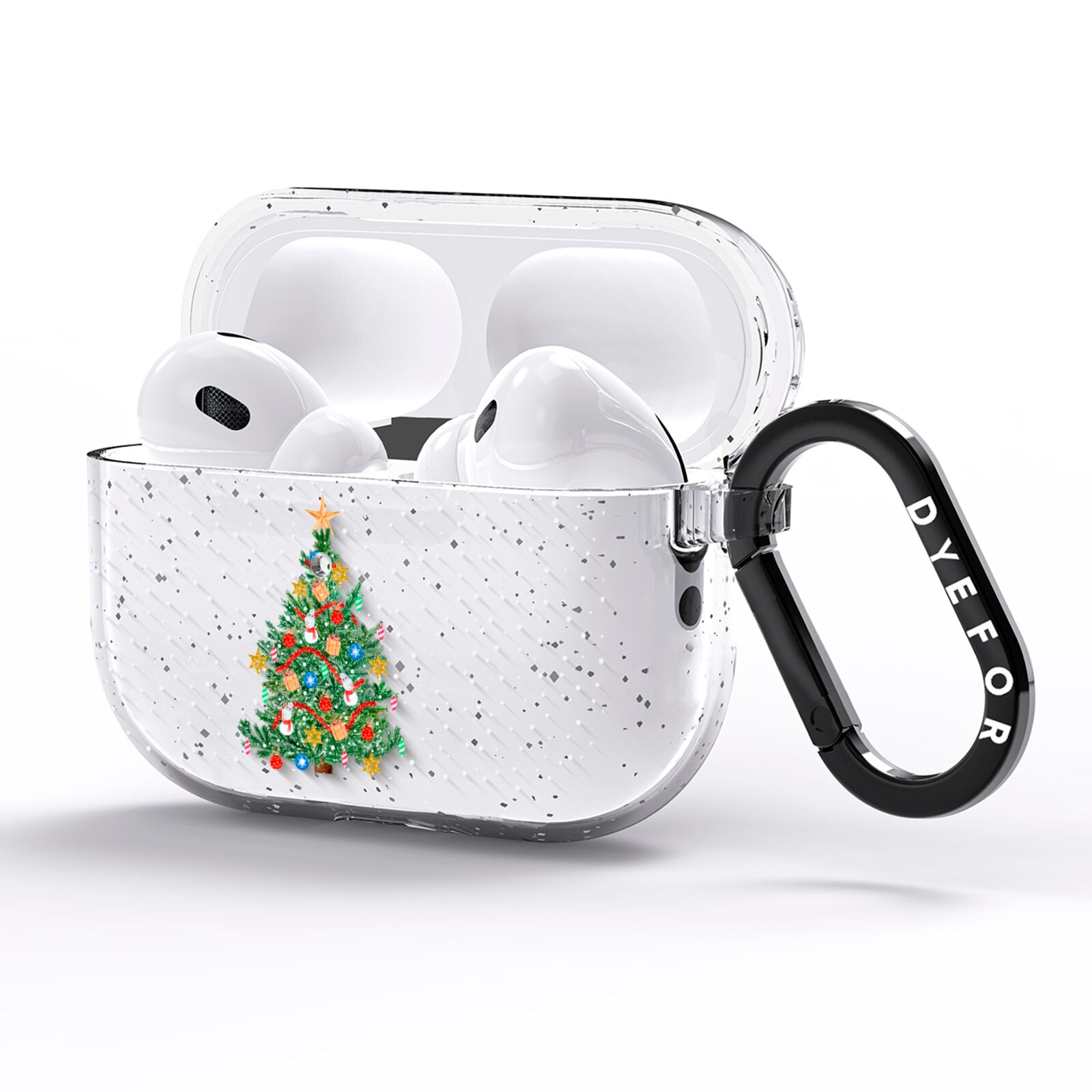 Sparkling Christmas Tree AirPods Pro Glitter Case Side Image