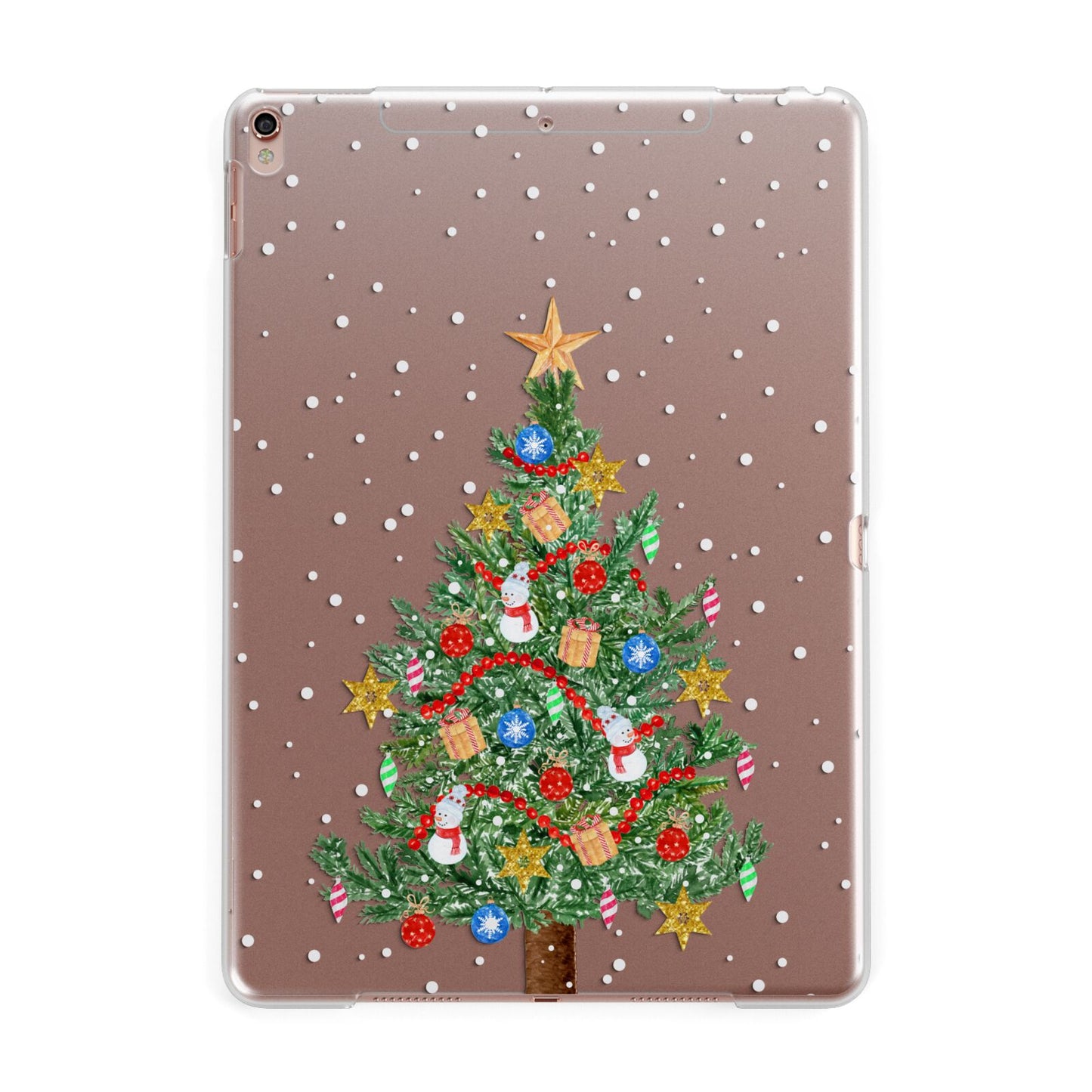 Sparkling Christmas Tree Apple iPad Rose Gold Case