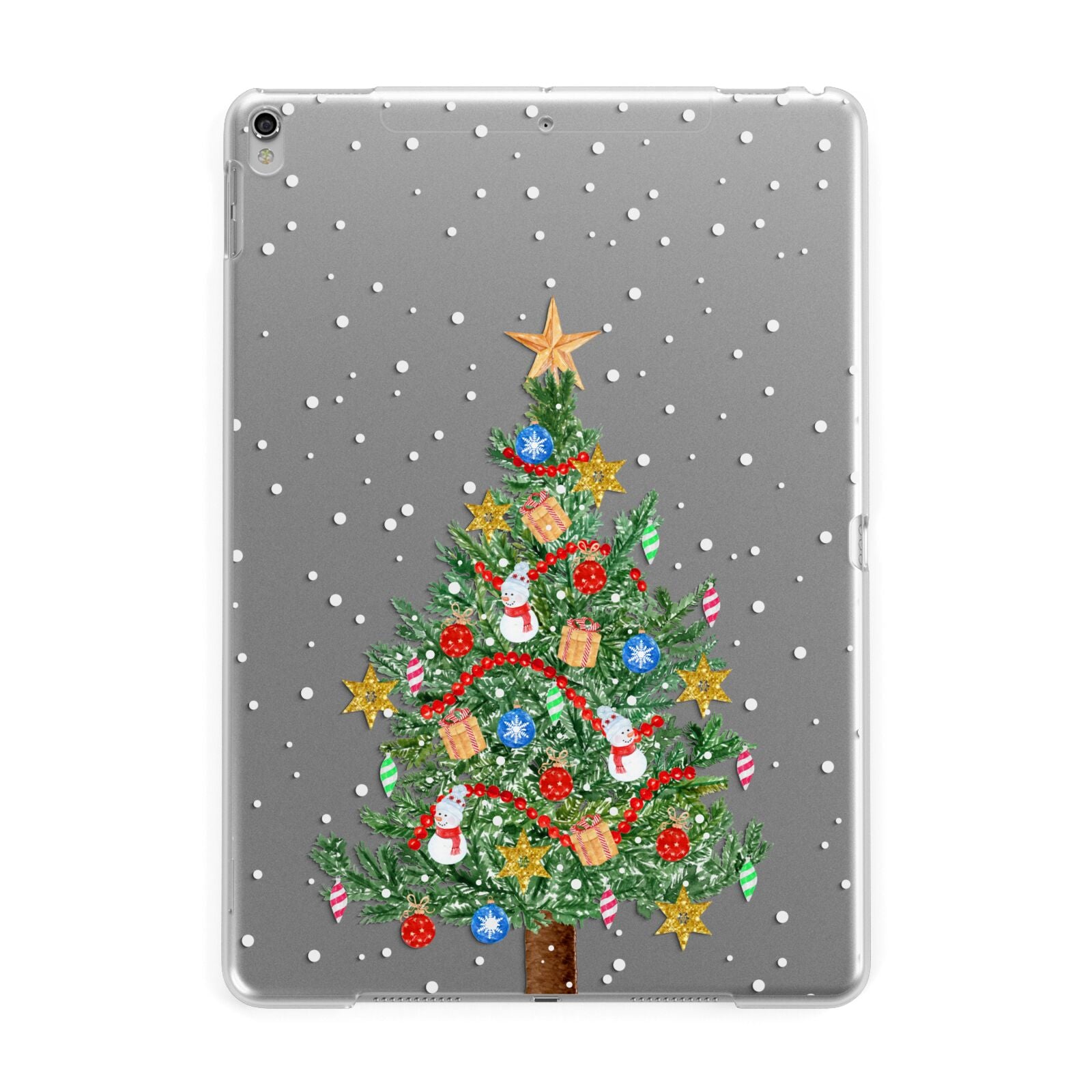 Sparkling Christmas Tree Apple iPad Silver Case