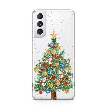 Sparkling Christmas Tree Samsung S21 Case