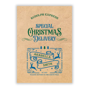 Special Christmas Delivery Personalised Greetings Card