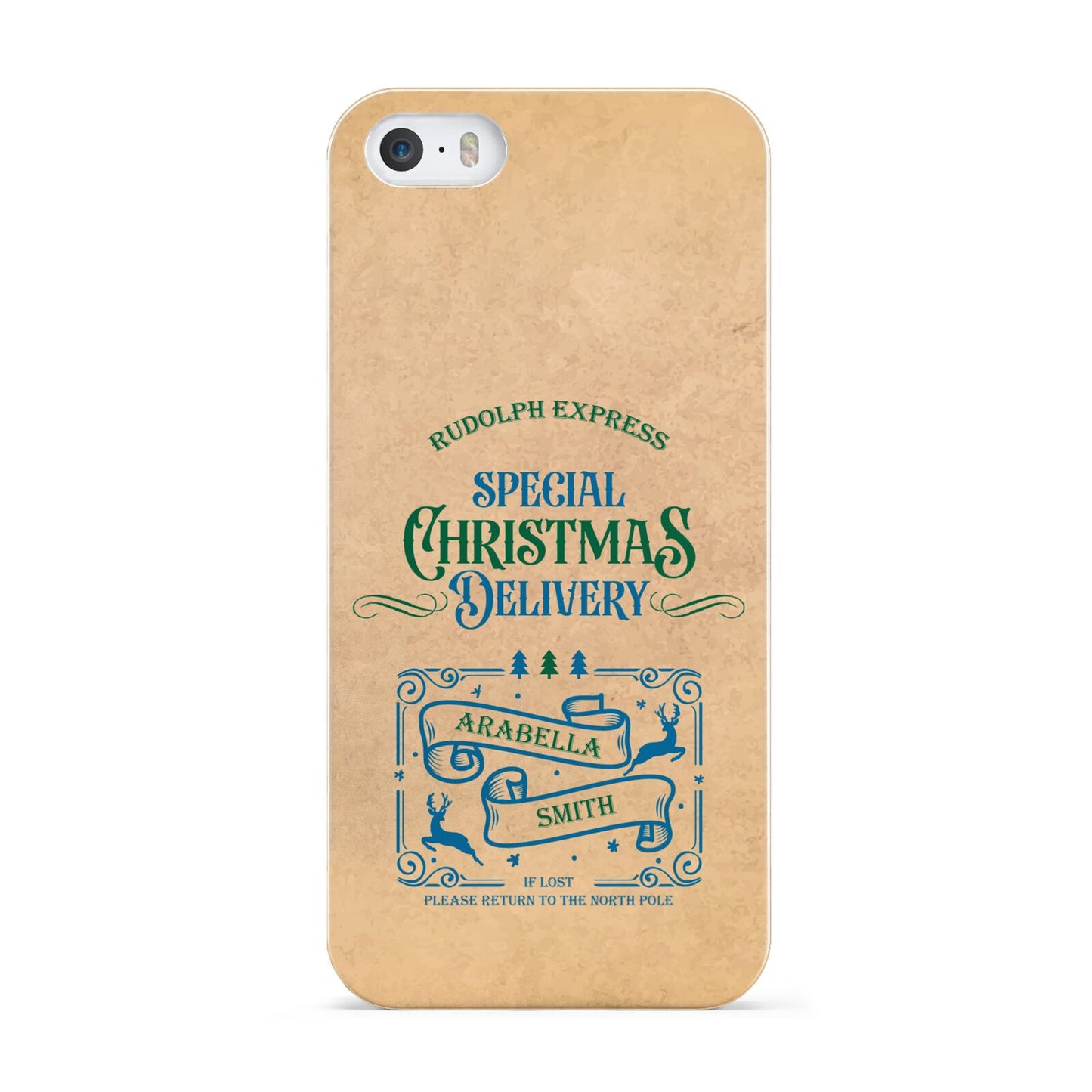 Special Christmas Delivery Personalised Apple iPhone 5 Case