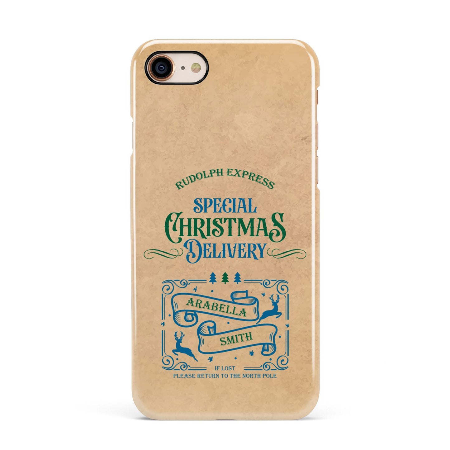 Special Christmas Delivery Personalised Apple iPhone 7 8 3D Snap Case