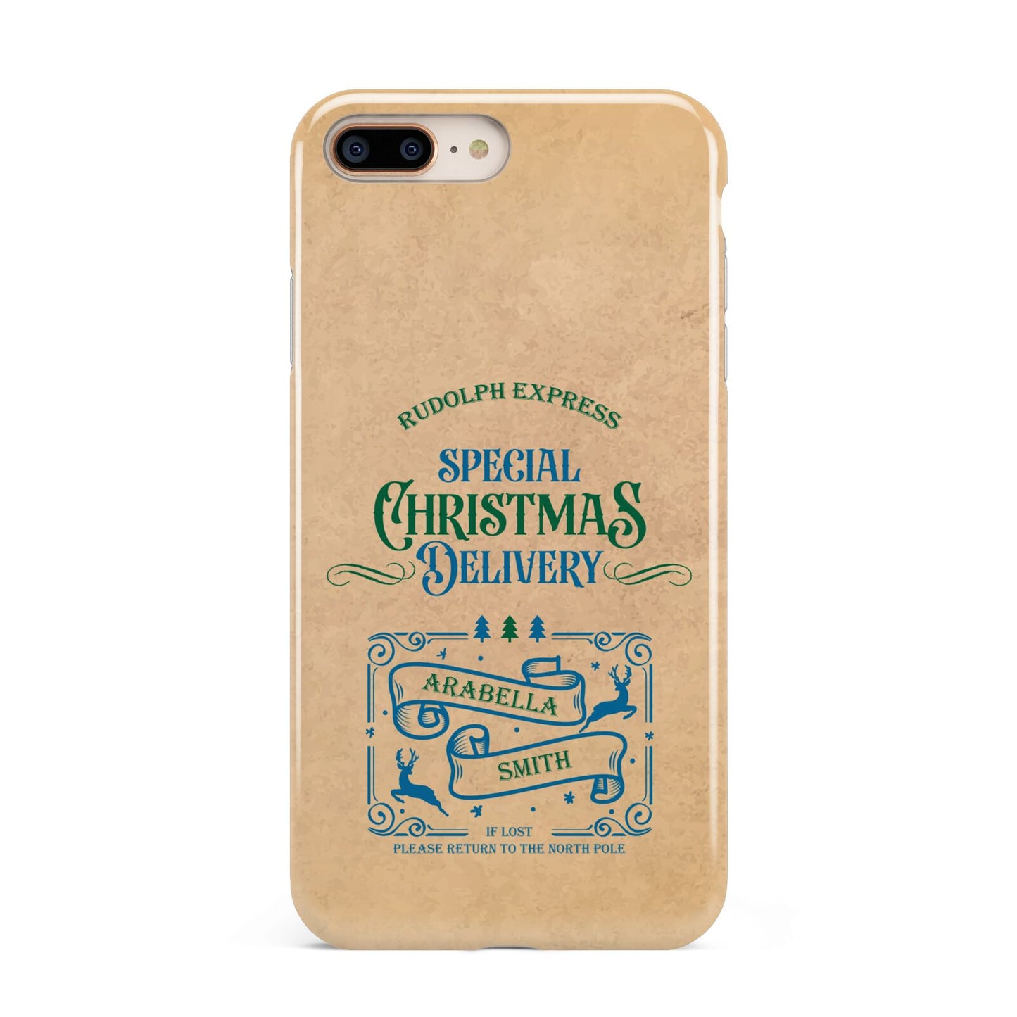 Special Christmas Delivery Personalised Apple iPhone 7 8 Plus 3D Tough Case