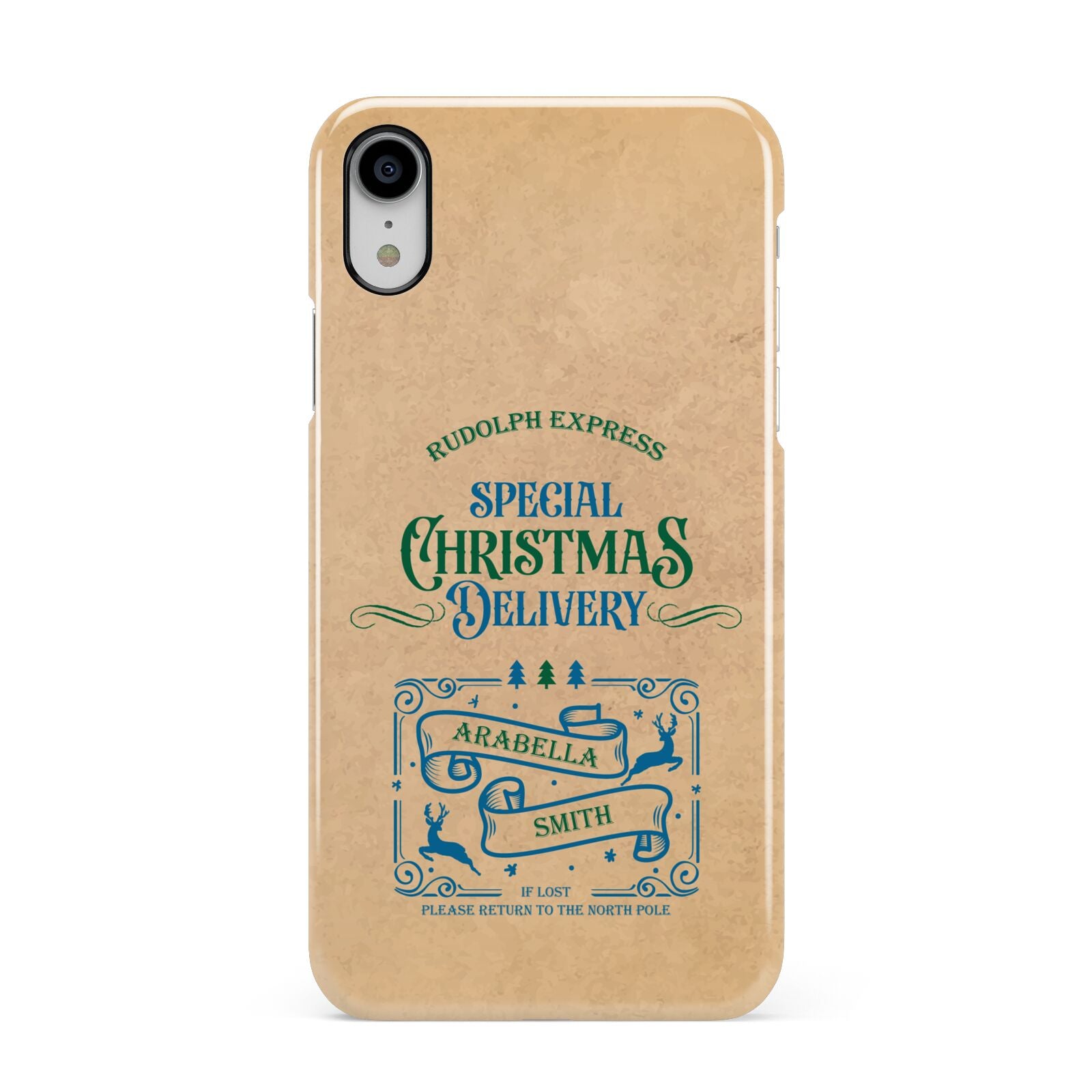 Special Christmas Delivery Personalised Apple iPhone XR White 3D Snap Case