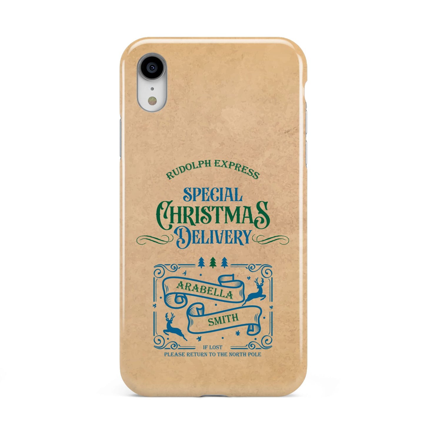 Special Christmas Delivery Personalised Apple iPhone XR White 3D Tough Case