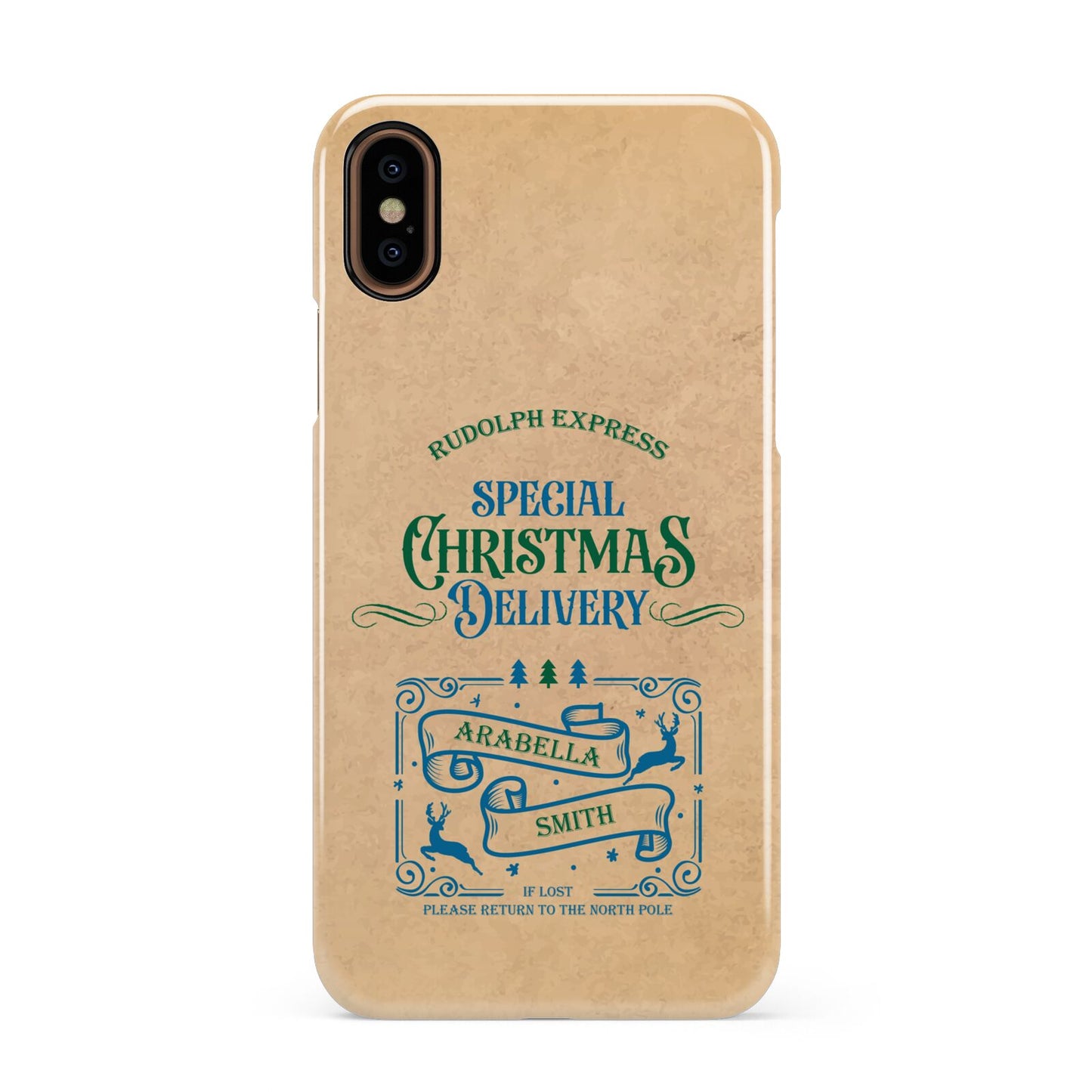 Special Christmas Delivery Personalised Apple iPhone XS 3D Snap Case