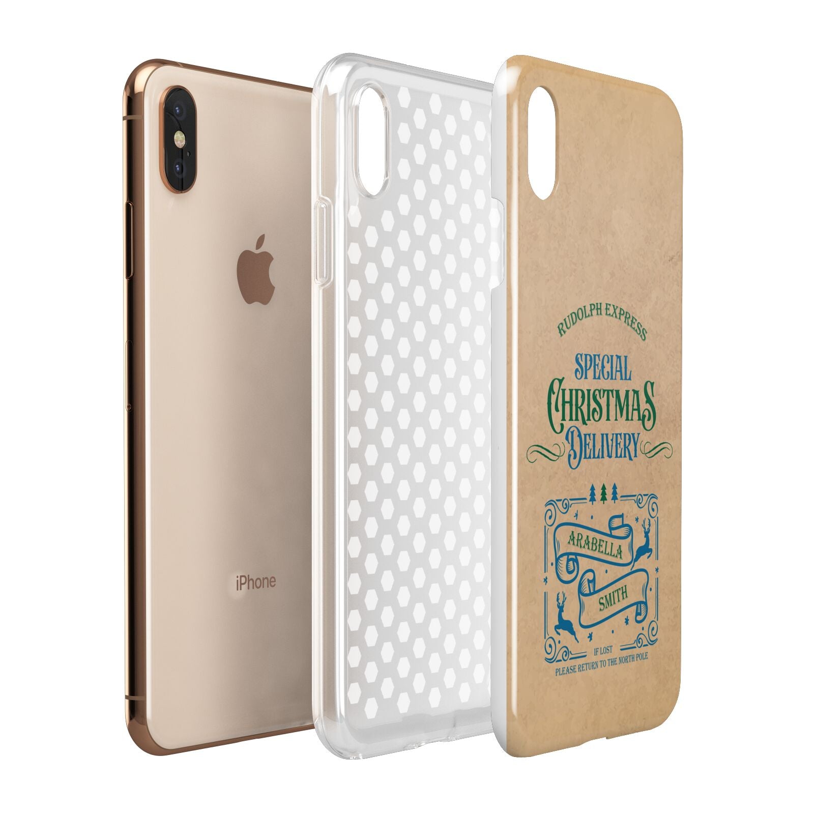 Special Christmas Delivery Personalised Apple iPhone Xs Max 3D Tough Case Expanded View