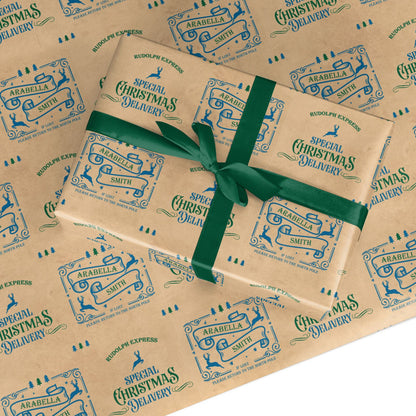 Special Christmas Delivery Personalised Custom Wrapping Paper