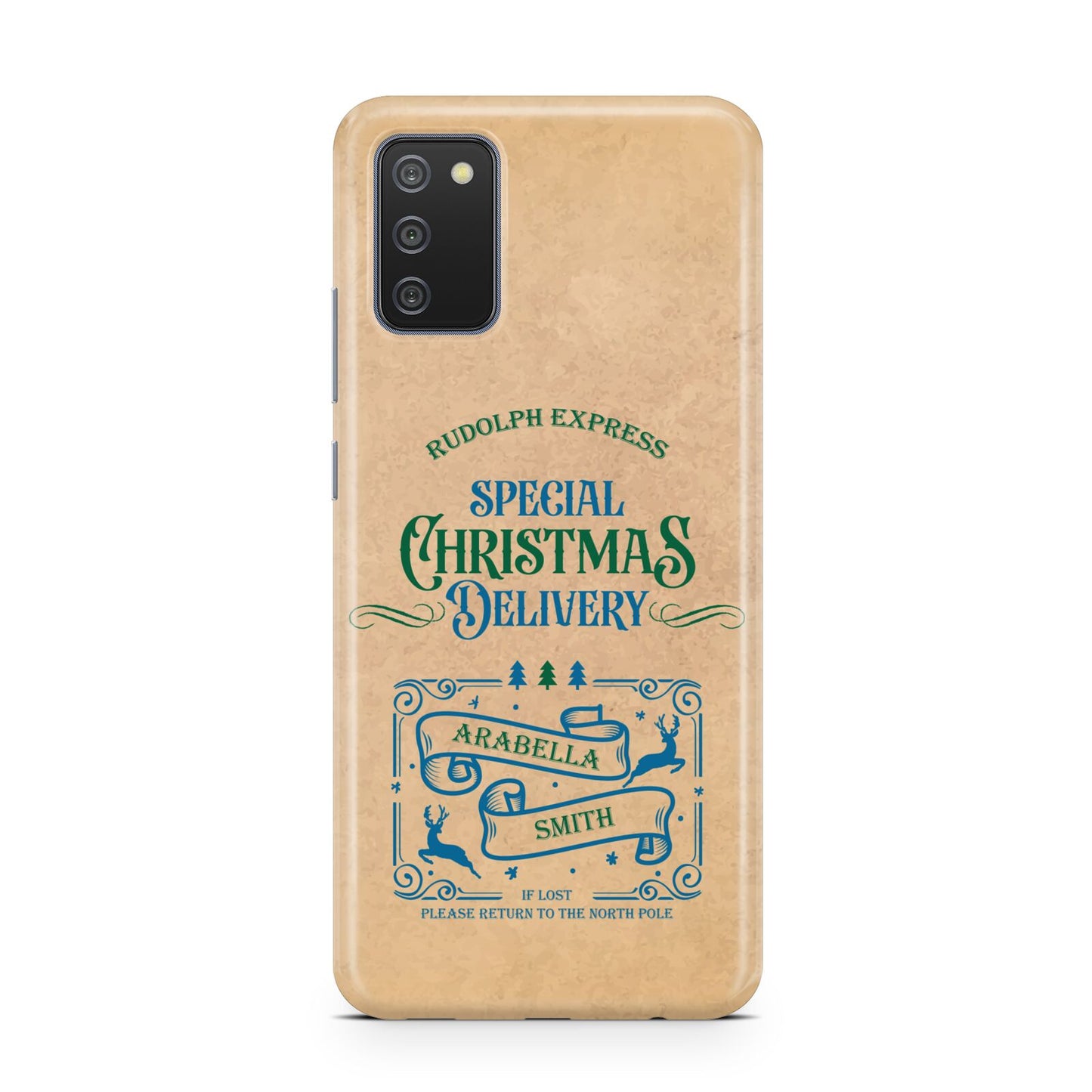 Special Christmas Delivery Personalised Samsung A02s Case