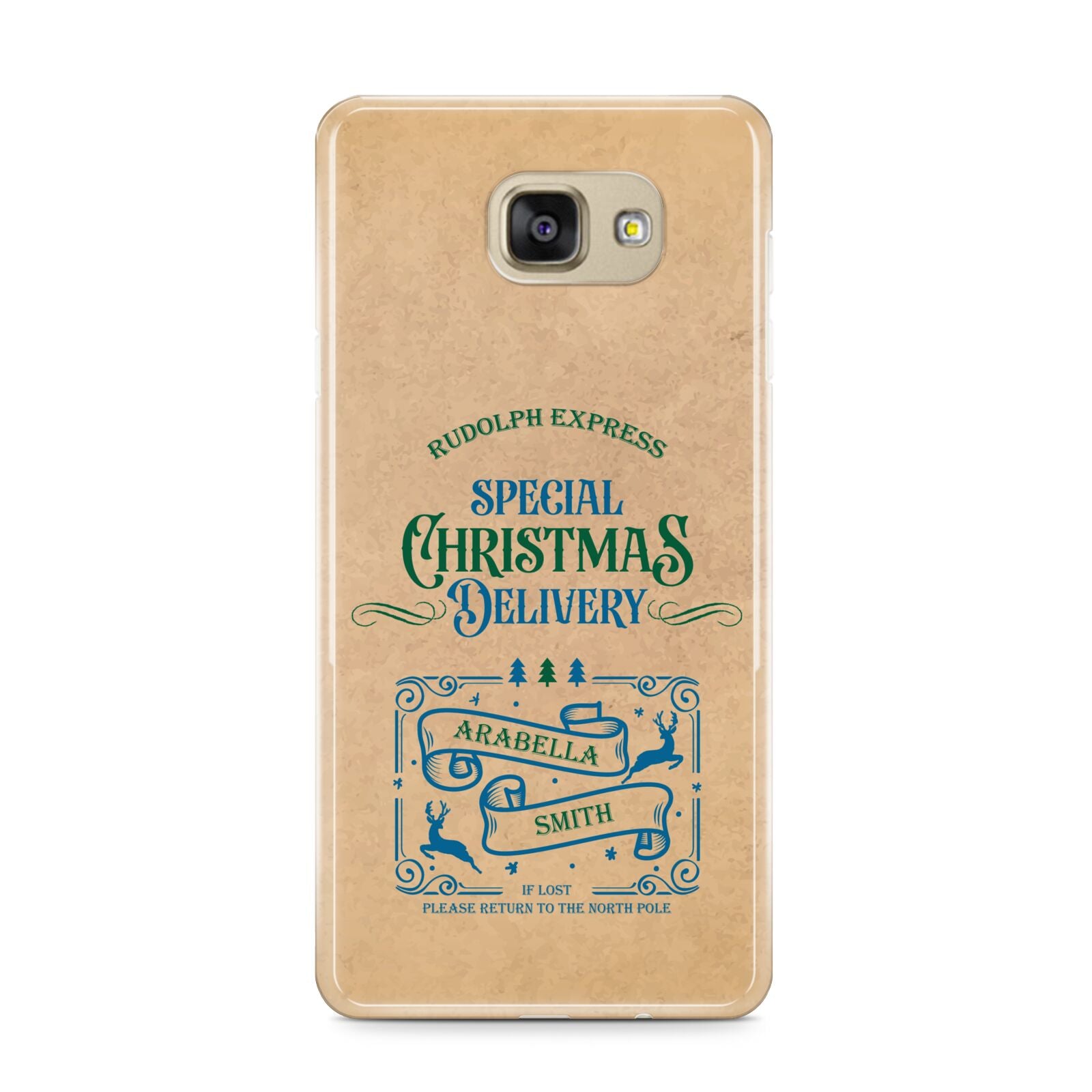 Special Christmas Delivery Personalised Samsung Galaxy A9 2016 Case on gold phone