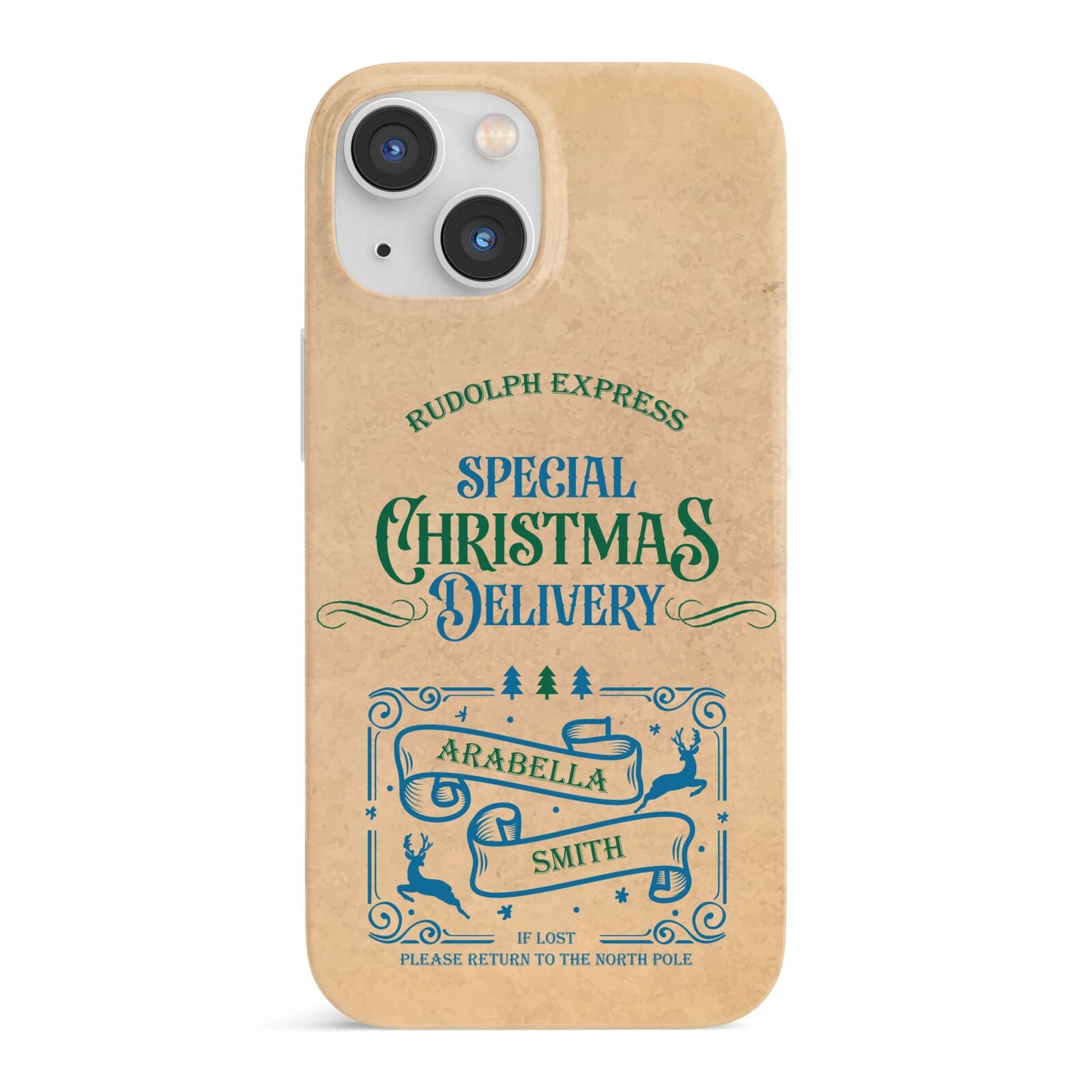 Special Christmas Delivery Personalised iPhone 13 Mini Full Wrap 3D Snap Case