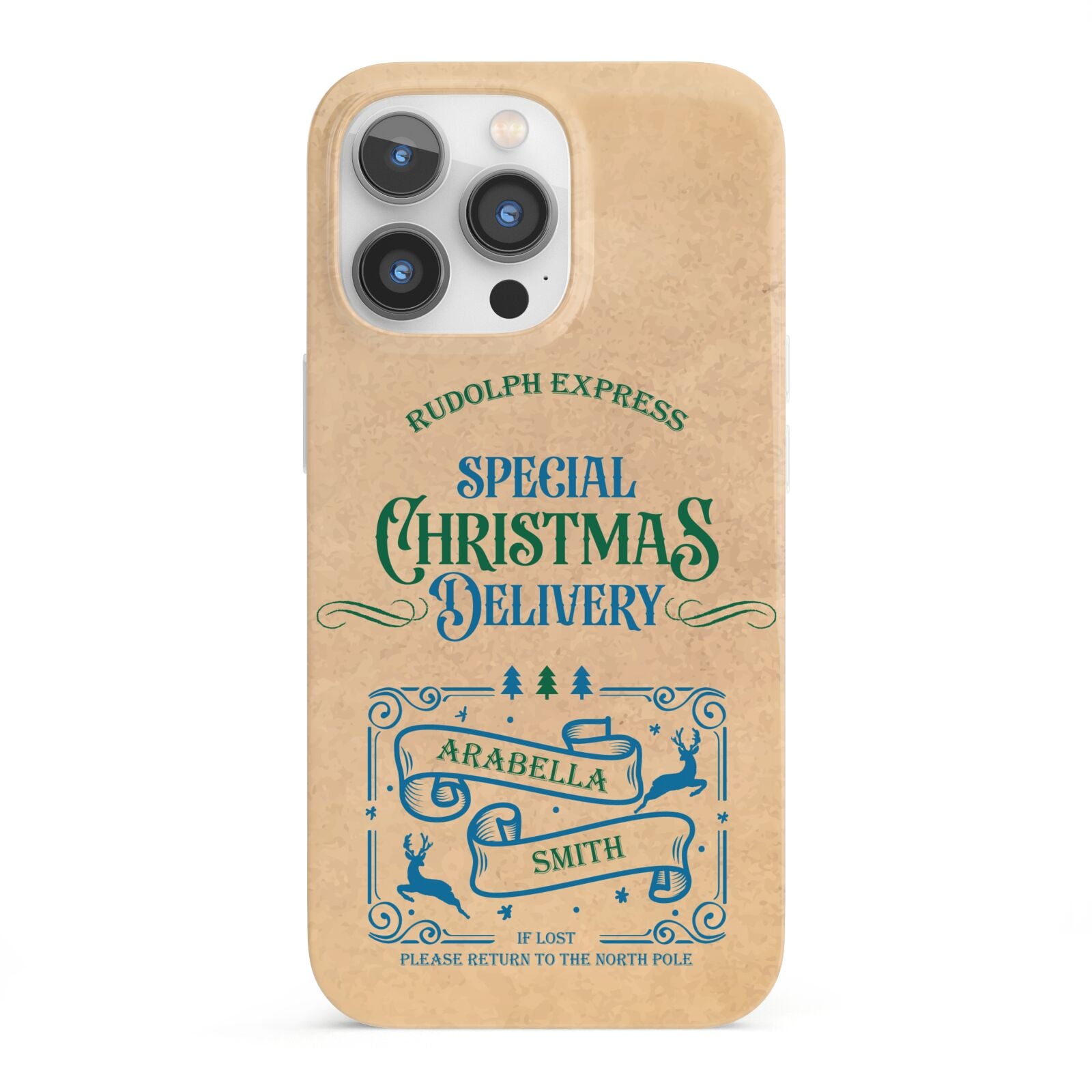 Special Christmas Delivery Personalised iPhone 13 Pro Full Wrap 3D Snap Case