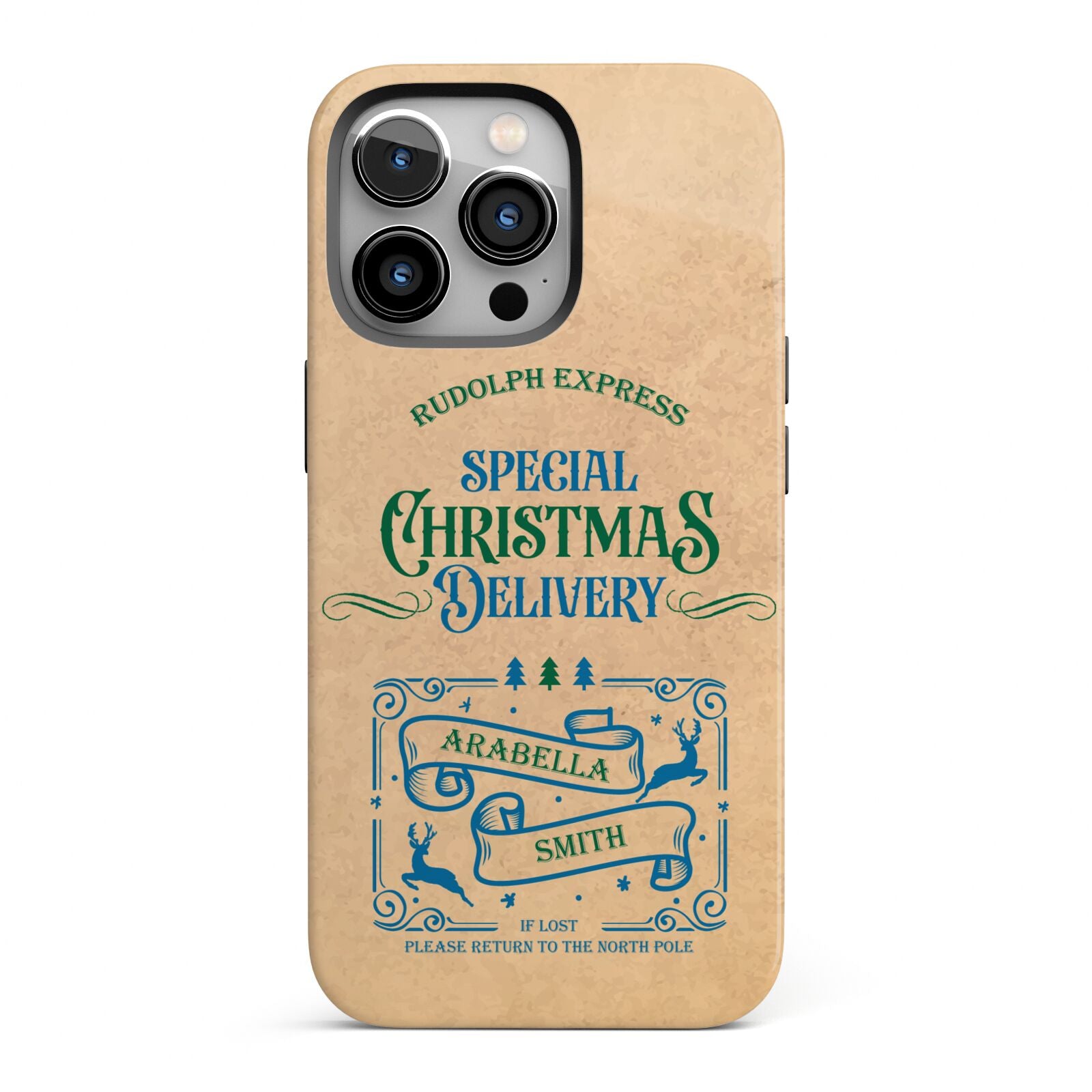 Special Christmas Delivery Personalised iPhone 13 Pro Full Wrap 3D Tough Case