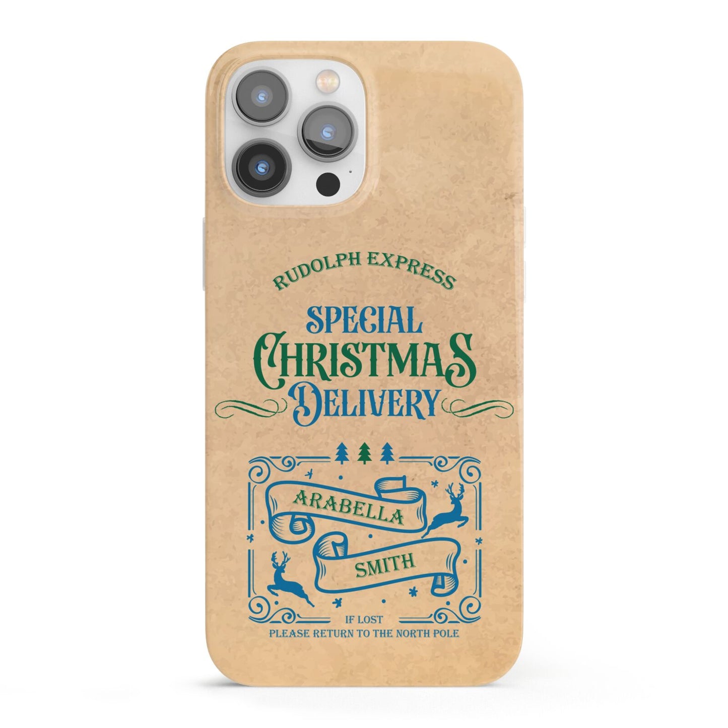 Special Christmas Delivery Personalised iPhone 13 Pro Max Full Wrap 3D Snap Case