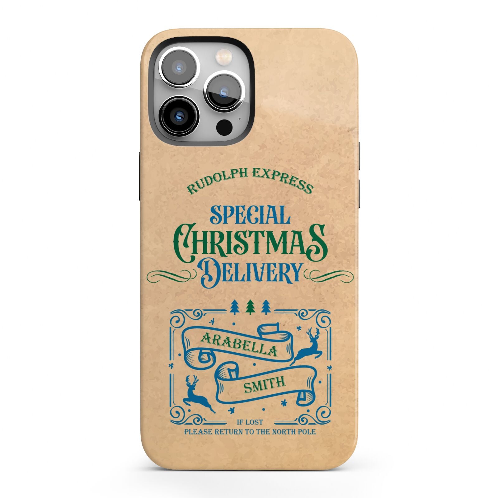 Special Christmas Delivery Personalised iPhone 13 Pro Max Full Wrap 3D Tough Case