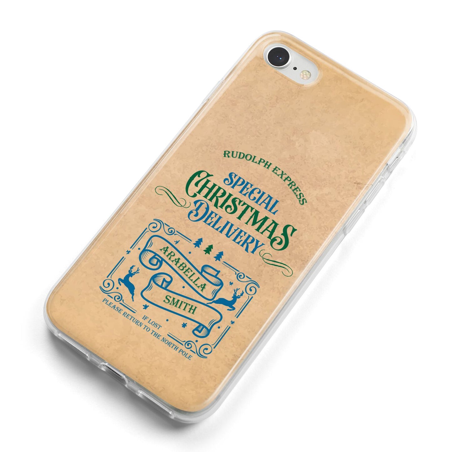 Special Christmas Delivery Personalised iPhone 8 Bumper Case on Silver iPhone Alternative Image