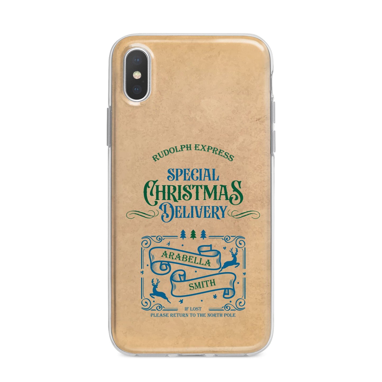 Special Christmas Delivery Personalised iPhone X Bumper Case on Silver iPhone Alternative Image 1