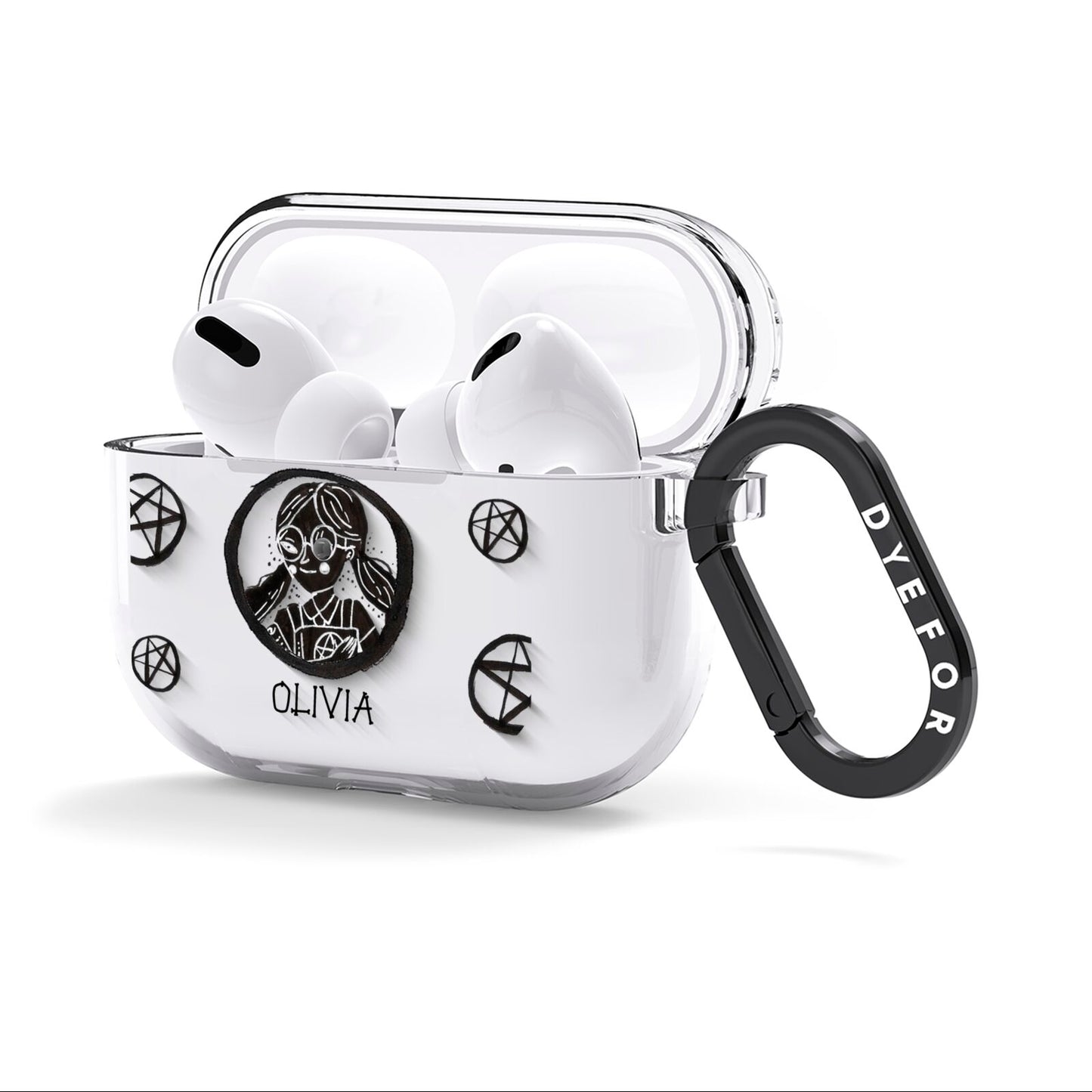 Spells Girl Halloween Personalised AirPods Clear Case 3rd Gen Side Image