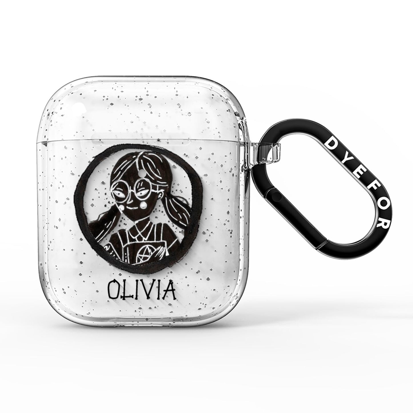 Spells Girl Halloween Personalised AirPods Glitter Case