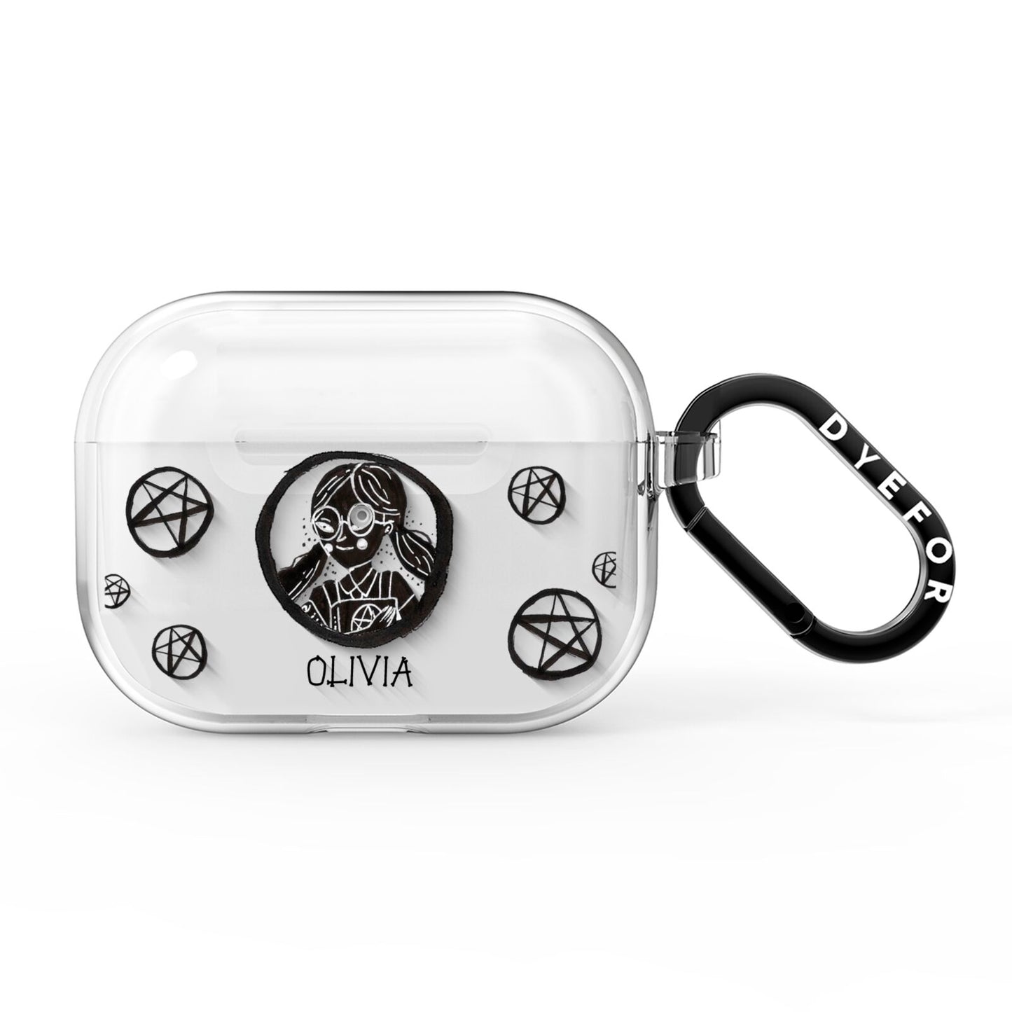 Spells Girl Halloween Personalised AirPods Pro Clear Case