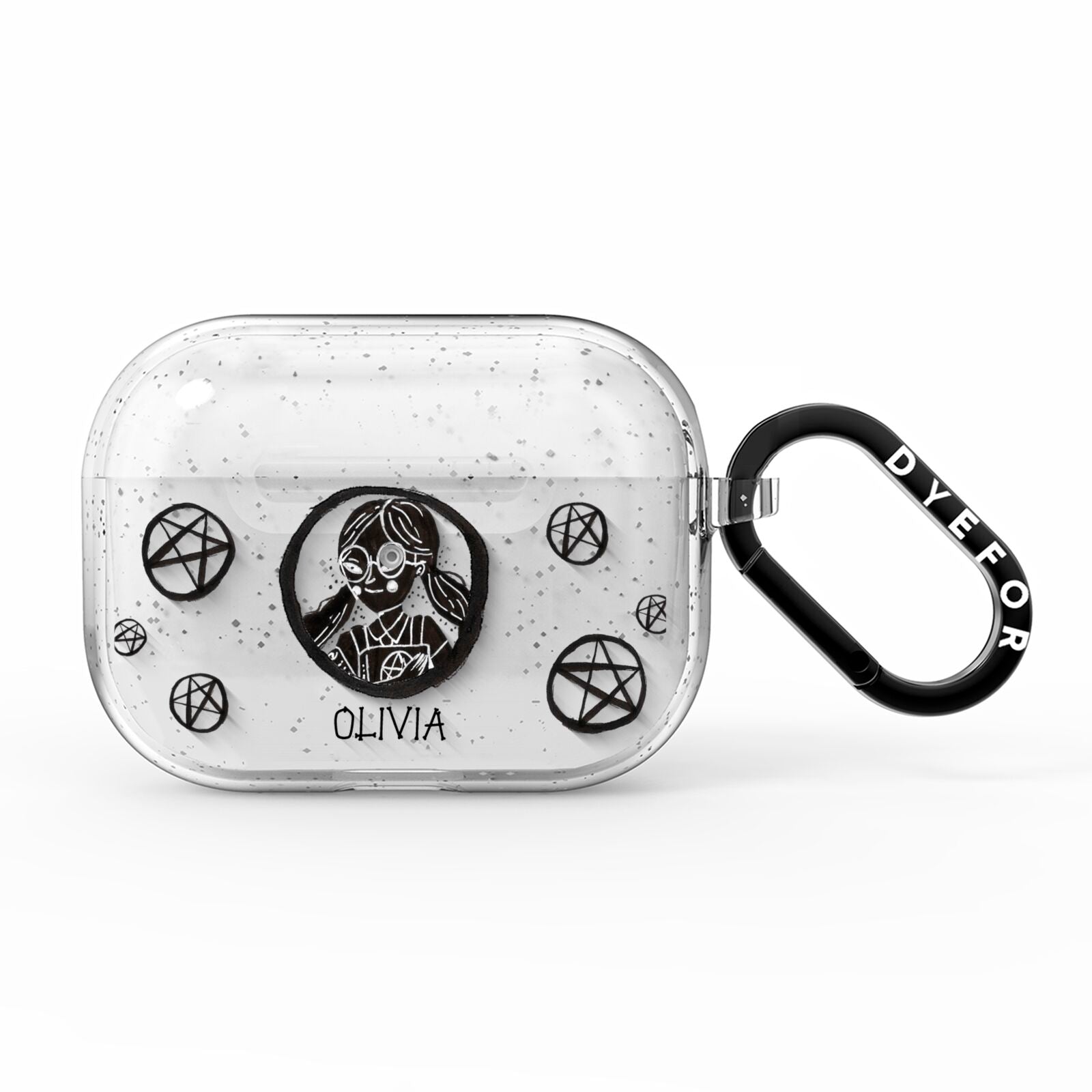 Spells Girl Halloween Personalised AirPods Pro Glitter Case