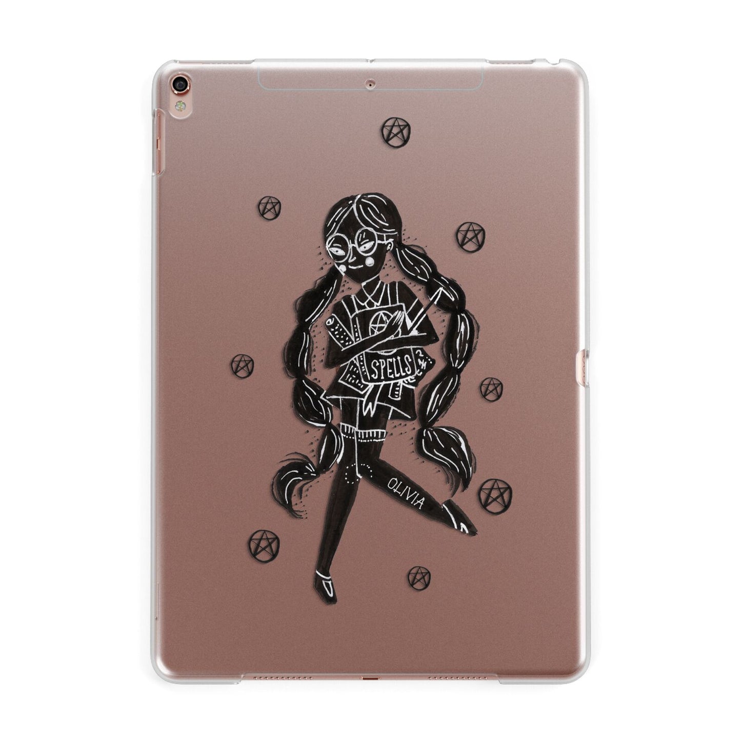 Spells Girl Halloween Personalised Apple iPad Rose Gold Case