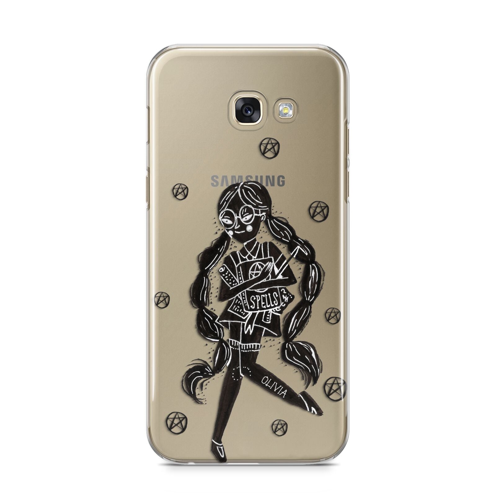 Spells Girl Halloween Personalised Samsung Galaxy A5 2017 Case on gold phone