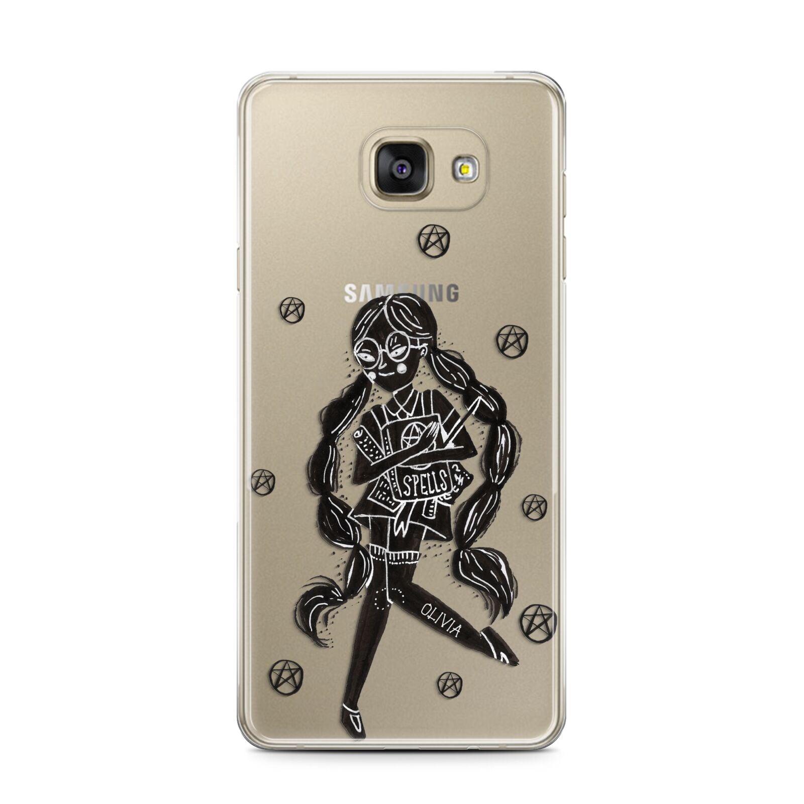 Spells Girl Halloween Personalised Samsung Galaxy A7 2016 Case on gold phone