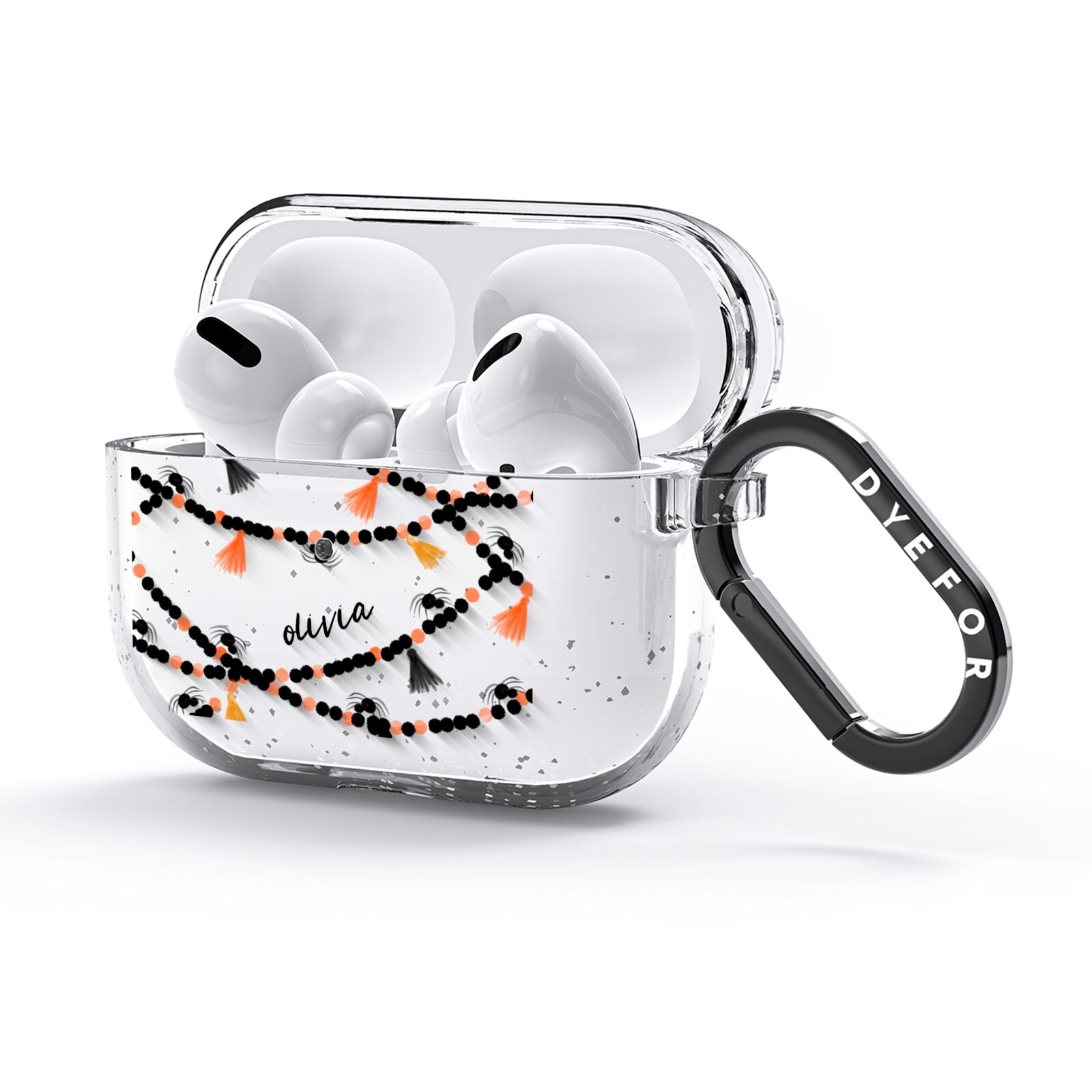 Spider Halloween AirPods Glitter Case 3rd Gen Side Image