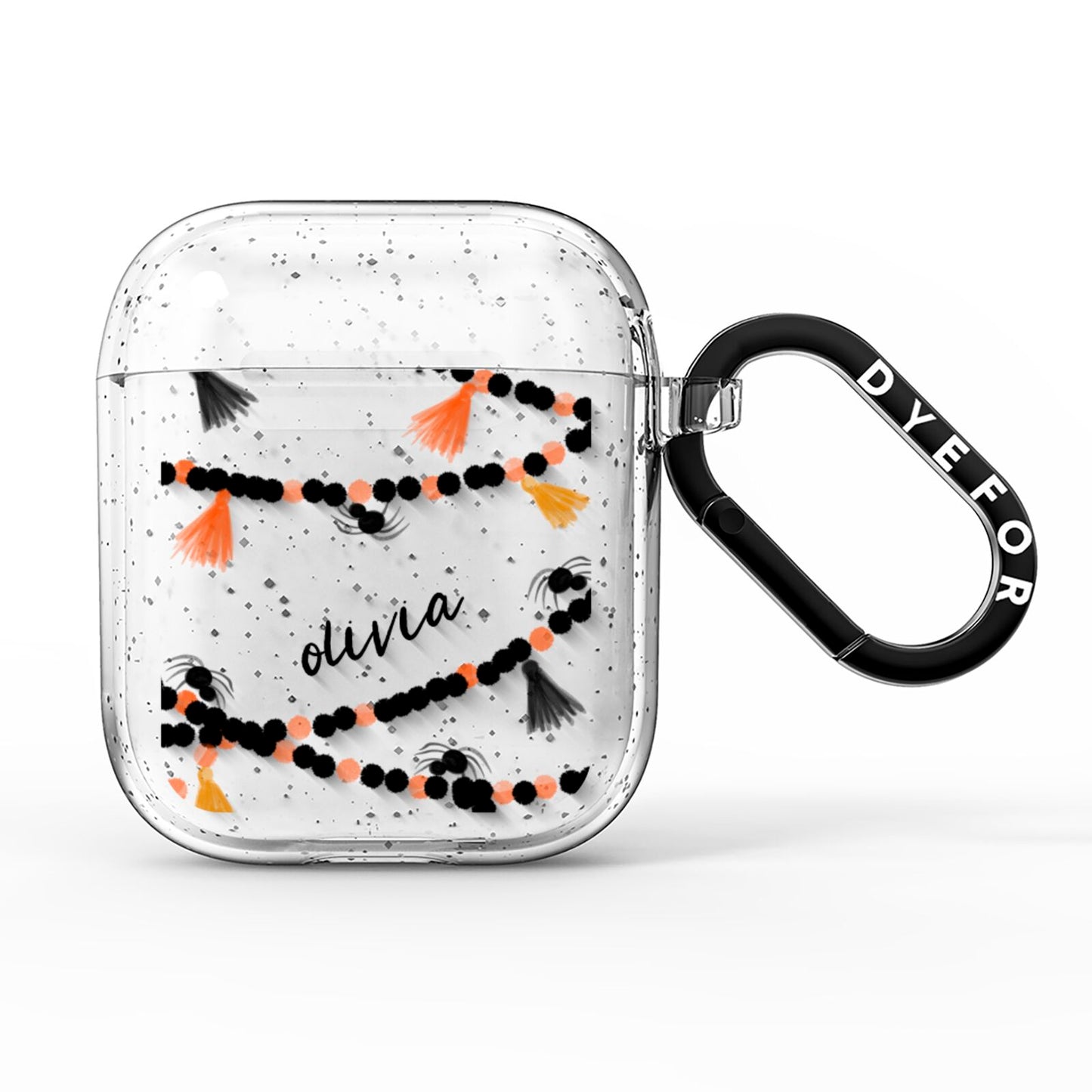 Spider Halloween AirPods Glitter Case