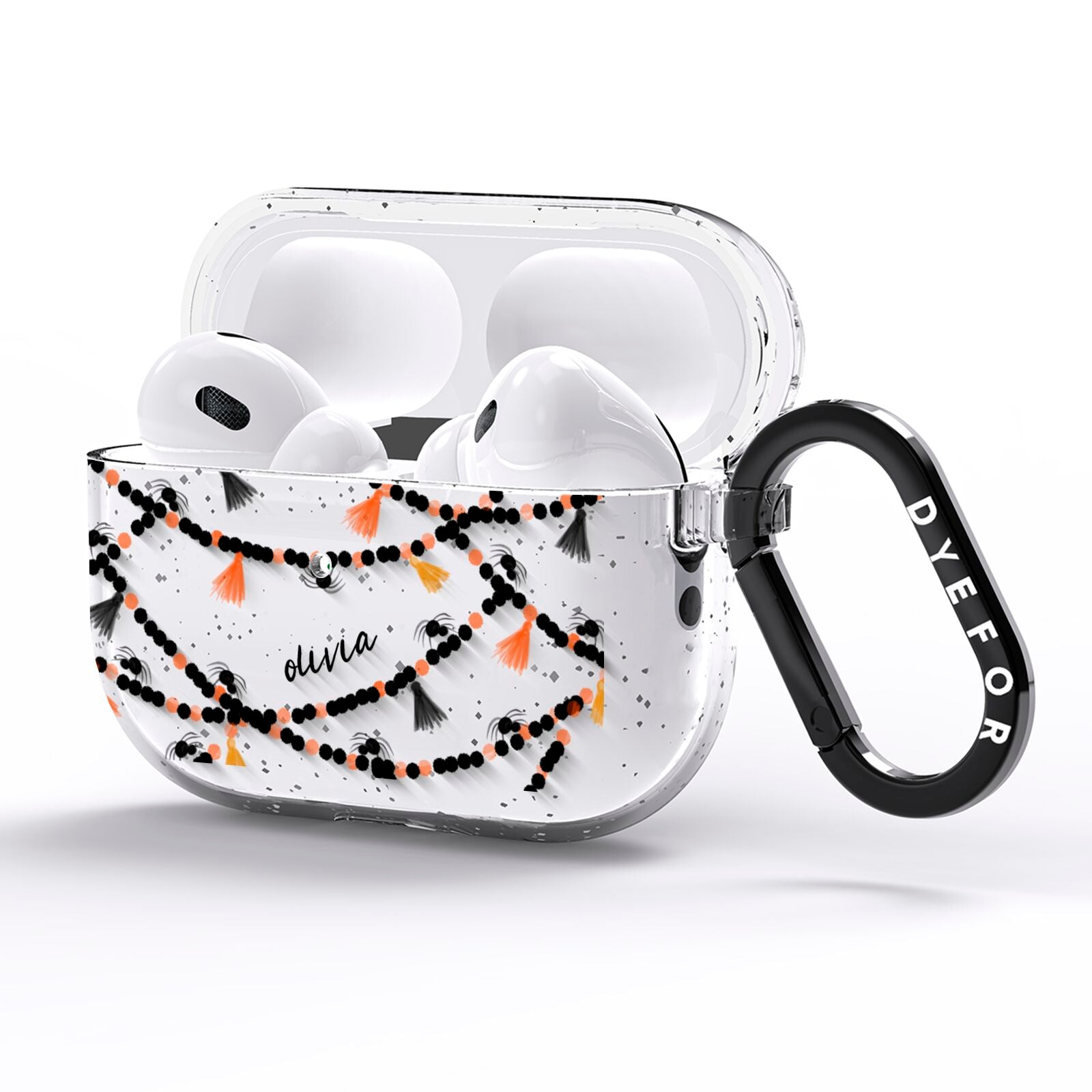 Spider Halloween AirPods Pro Glitter Case Side Image