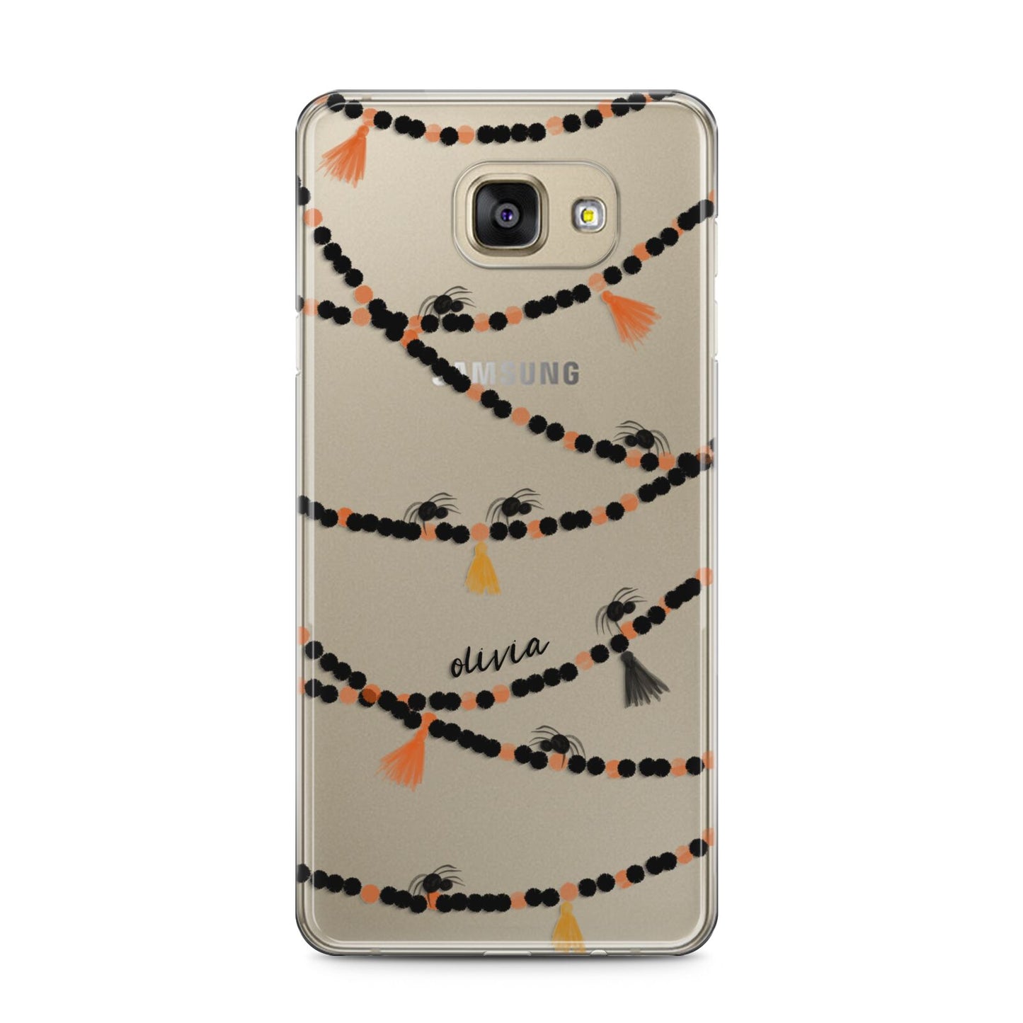 Spider Halloween Samsung Galaxy A5 2016 Case on gold phone