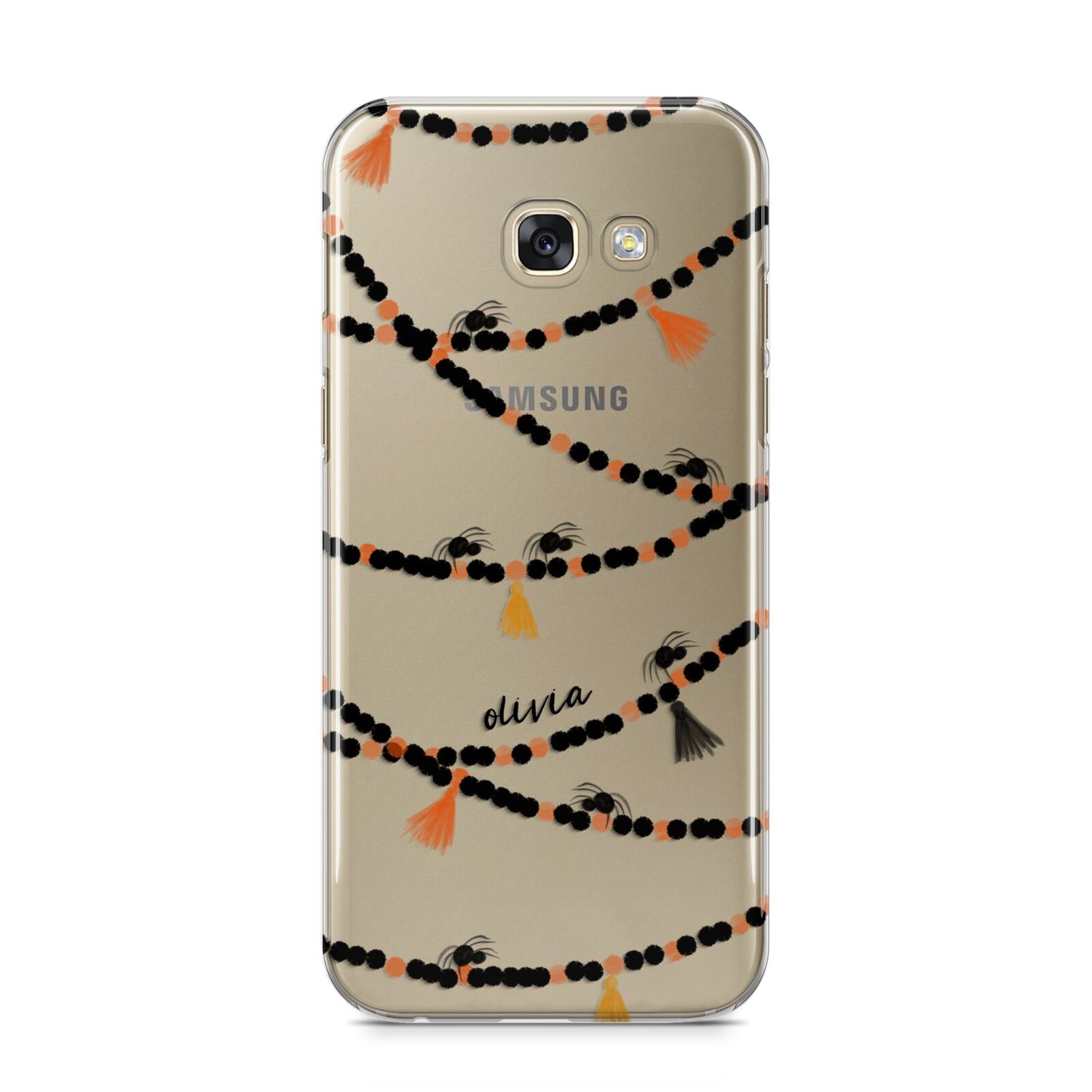 Spider Halloween Samsung Galaxy A5 2017 Case on gold phone