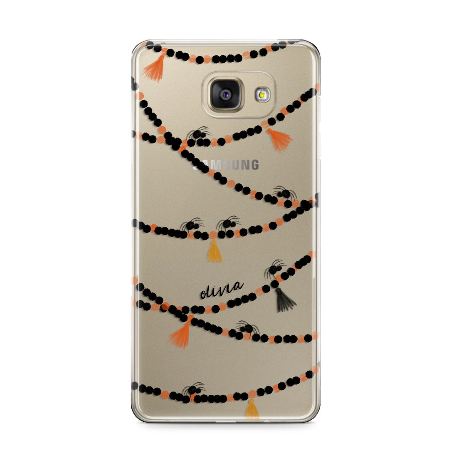 Spider Halloween Samsung Galaxy A9 2016 Case on gold phone