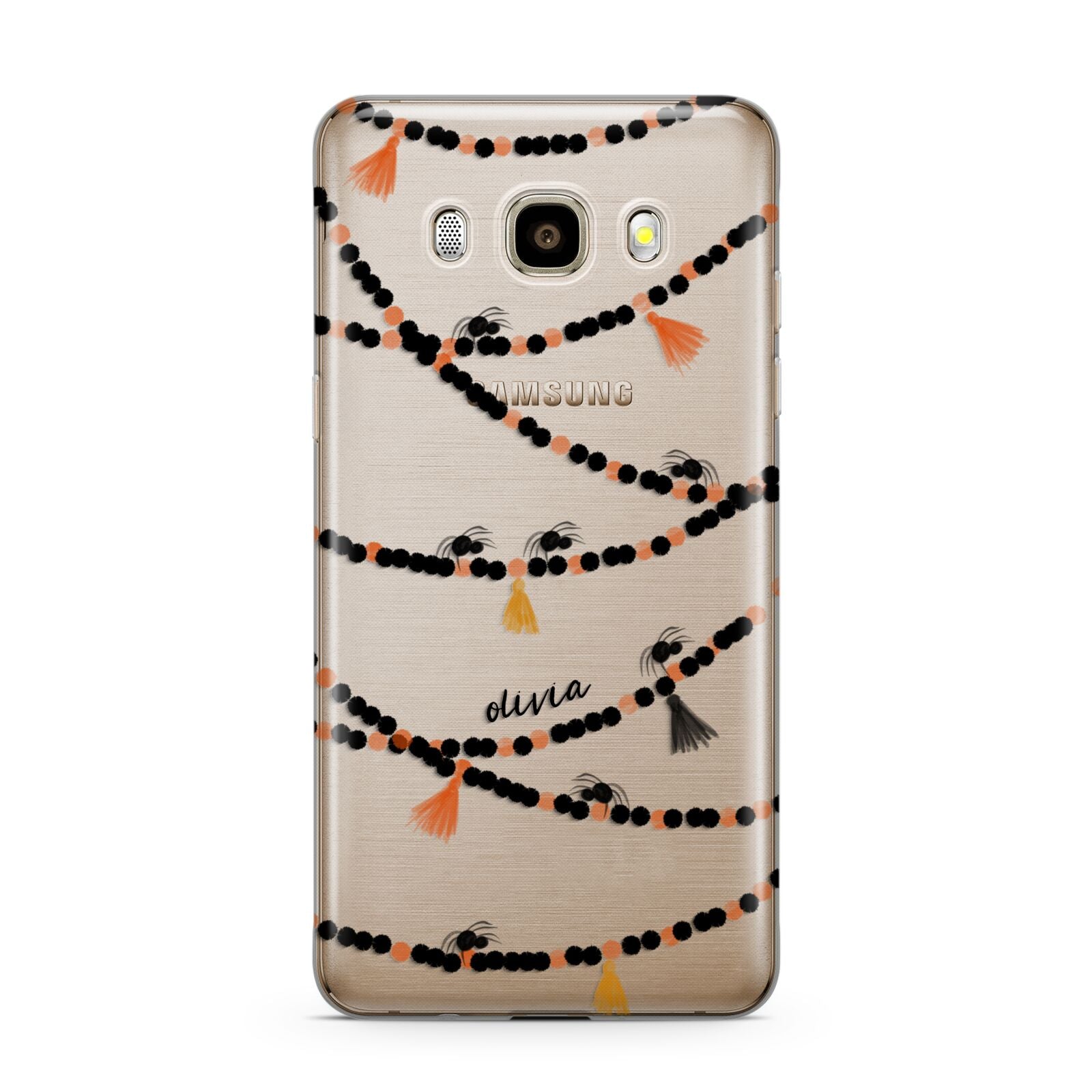 Spider Halloween Samsung Galaxy J7 2016 Case on gold phone