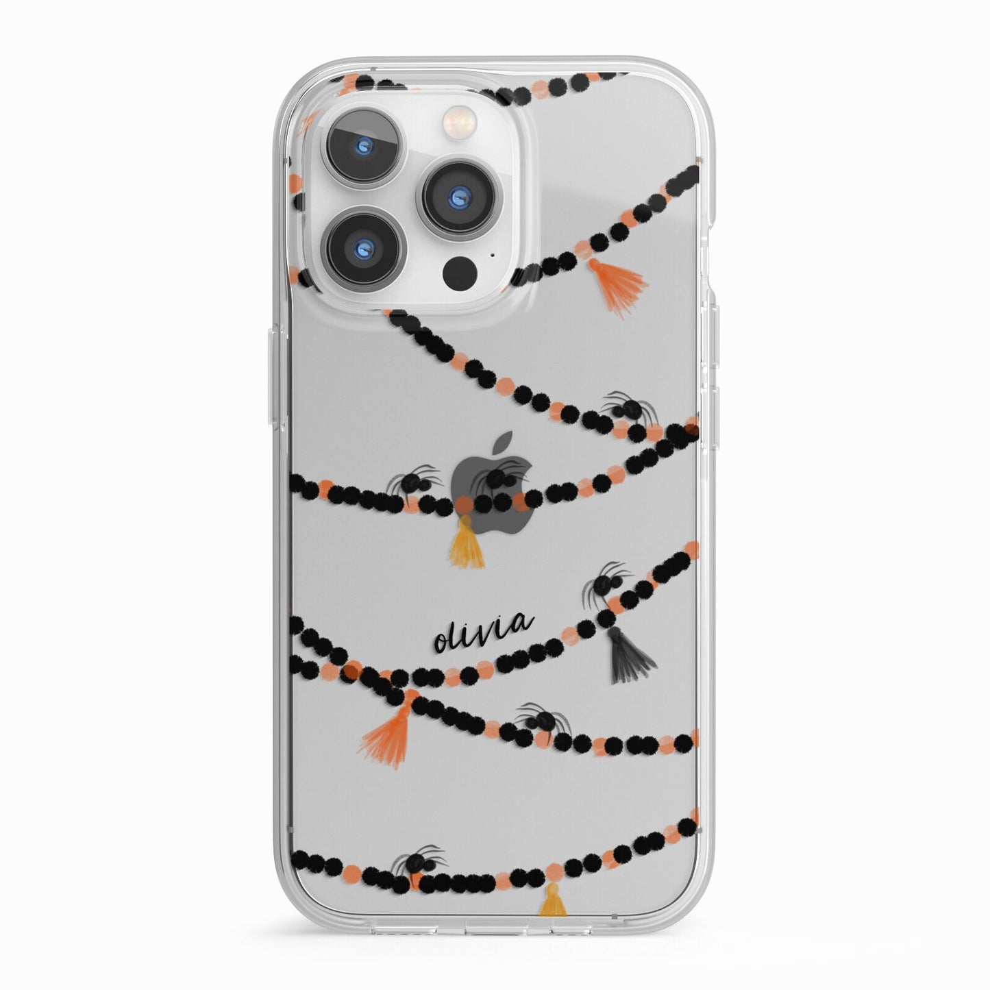 Spider Halloween iPhone 13 Pro TPU Impact Case with White Edges