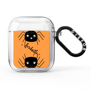 Spider Orange Personalised AirPods Case