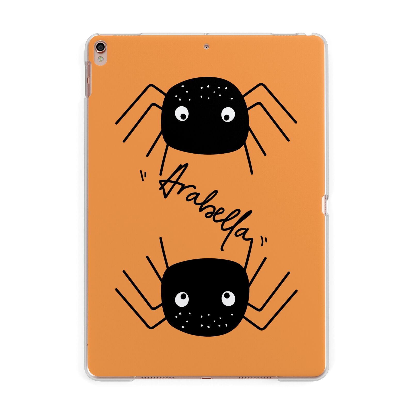 Spider Orange Personalised Apple iPad Rose Gold Case