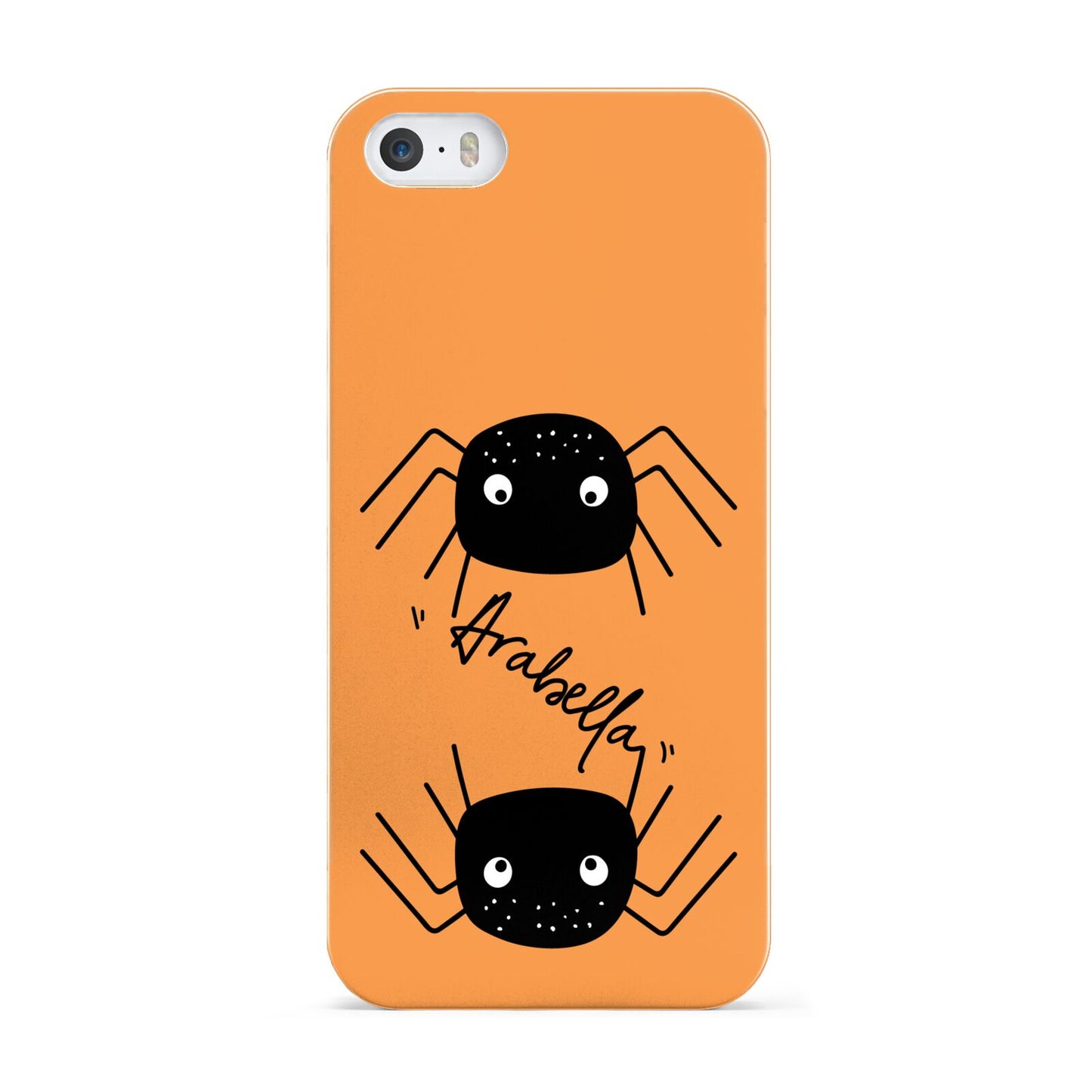 Spider Orange Personalised Apple iPhone 5 Case