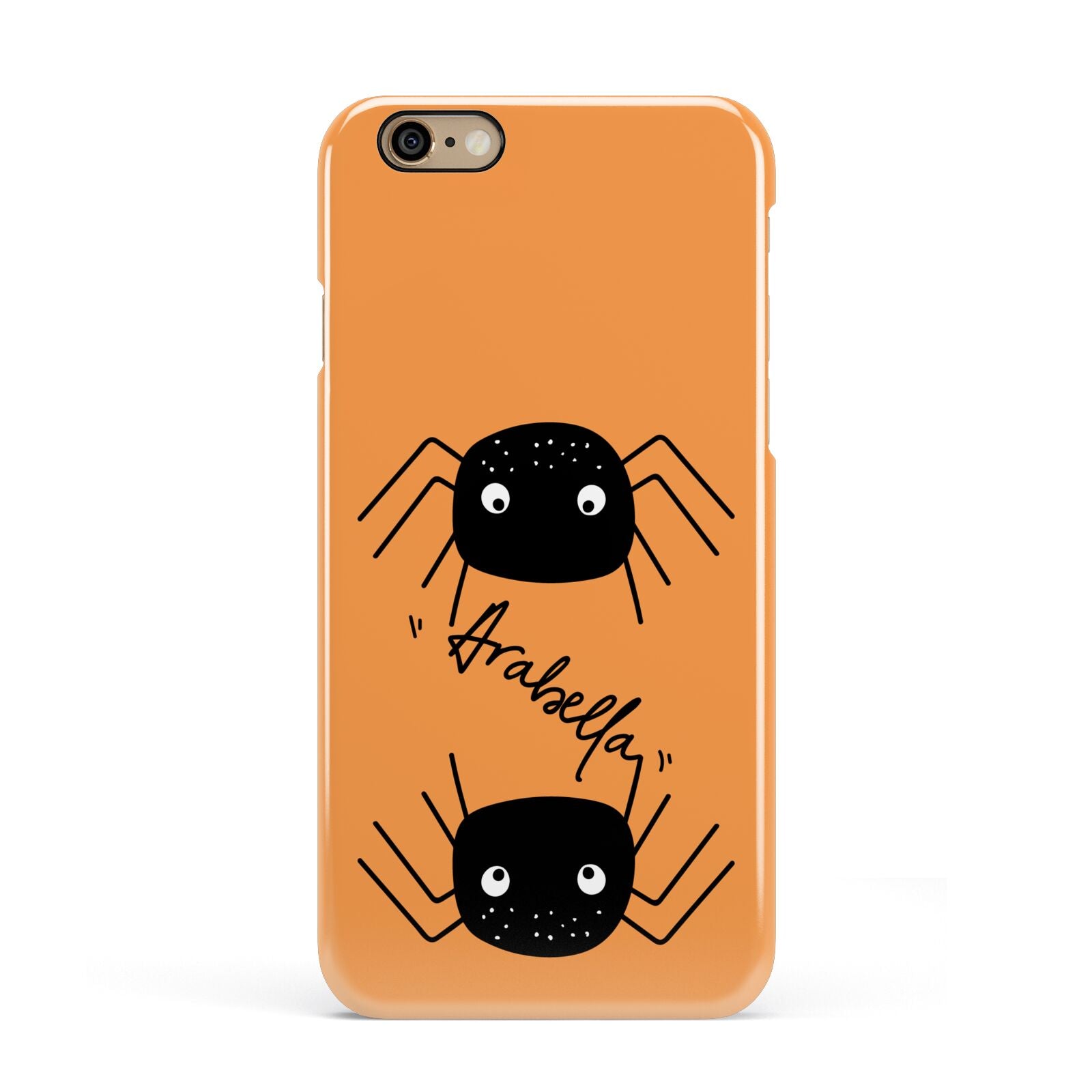 Spider Orange Personalised Apple iPhone 6 3D Snap Case