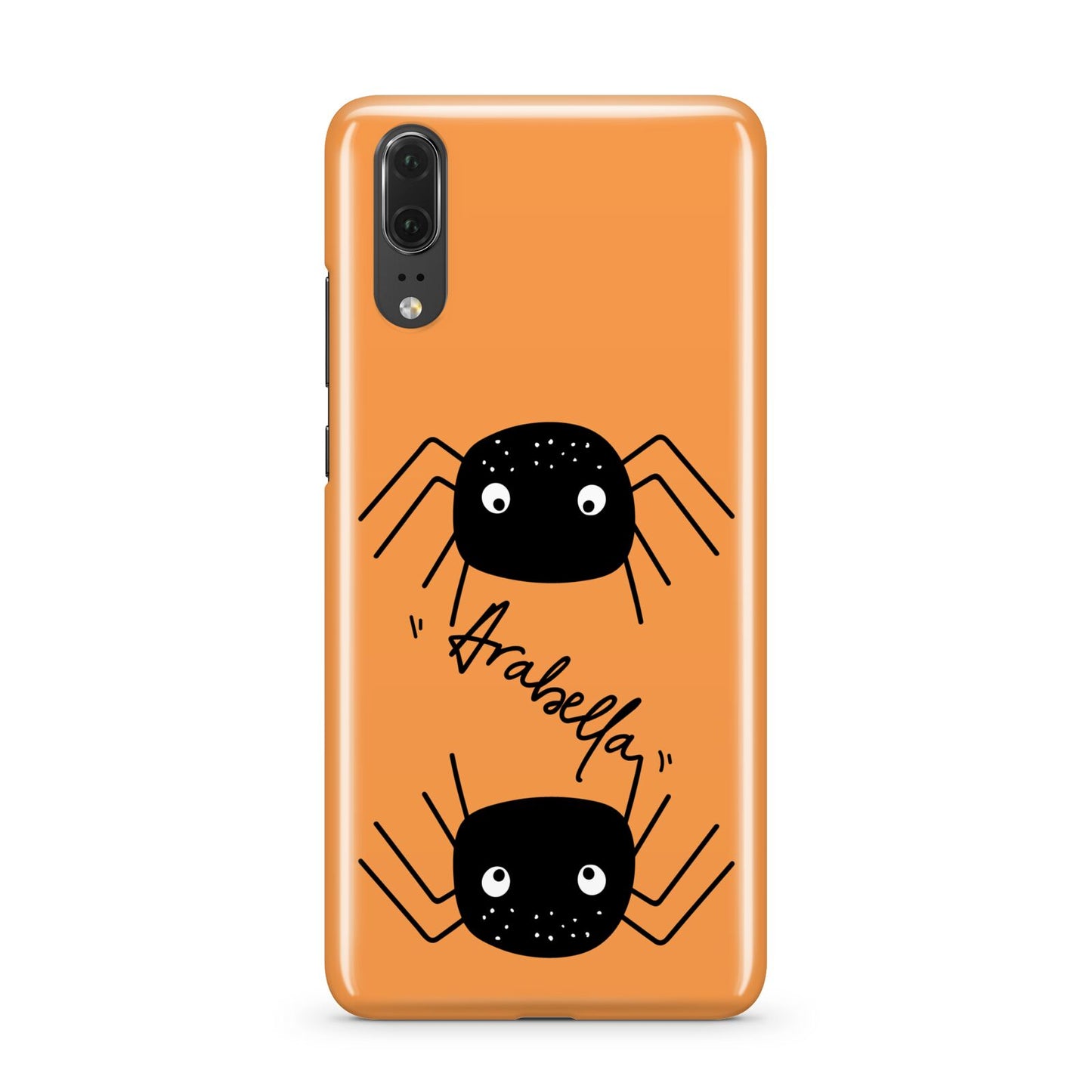 Spider Orange Personalised Huawei P20 Phone Case