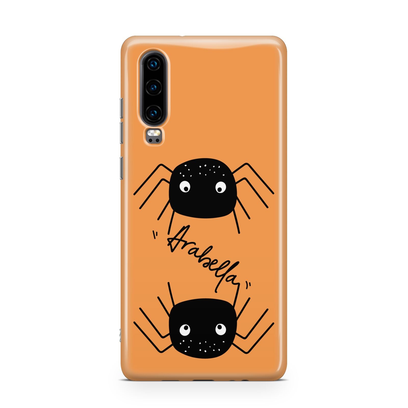 Spider Orange Personalised Huawei P30 Phone Case