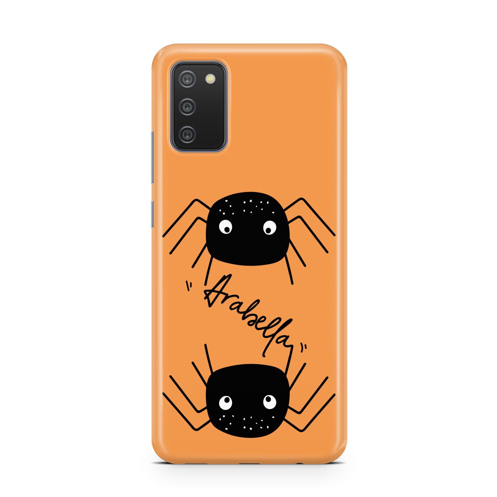 Spider Orange Personalised Samsung A02s Case