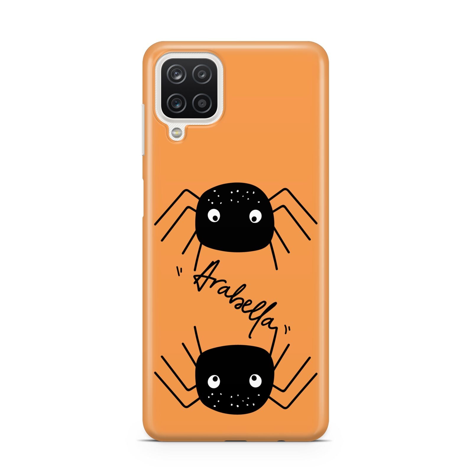 Spider Orange Personalised Samsung A12 Case