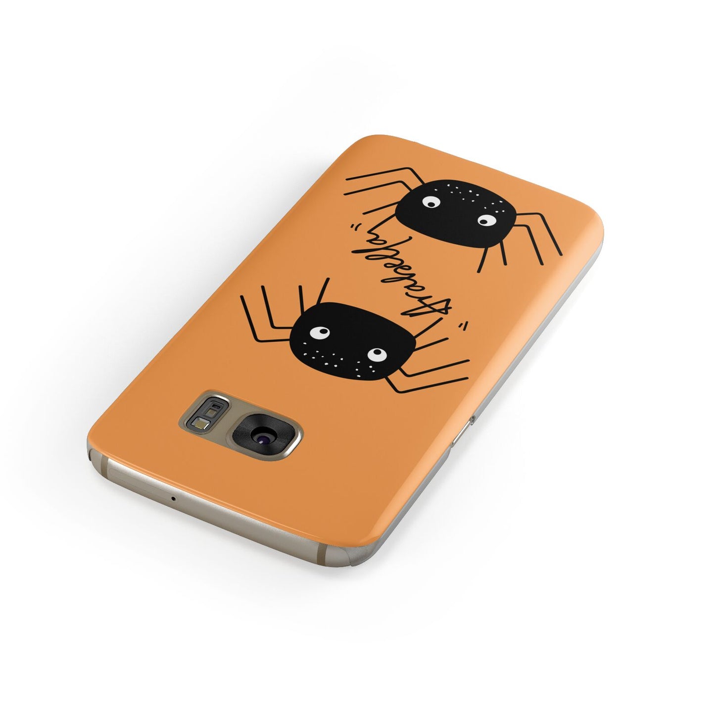 Spider Orange Personalised Samsung Galaxy Case Front Close Up