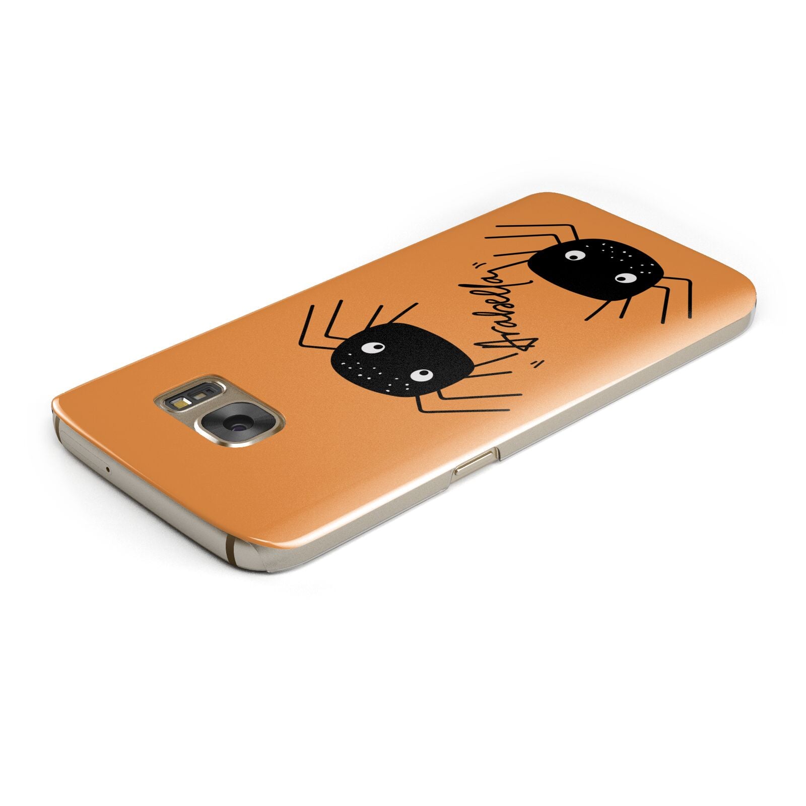 Spider Orange Personalised Samsung Galaxy Case Top Cutout