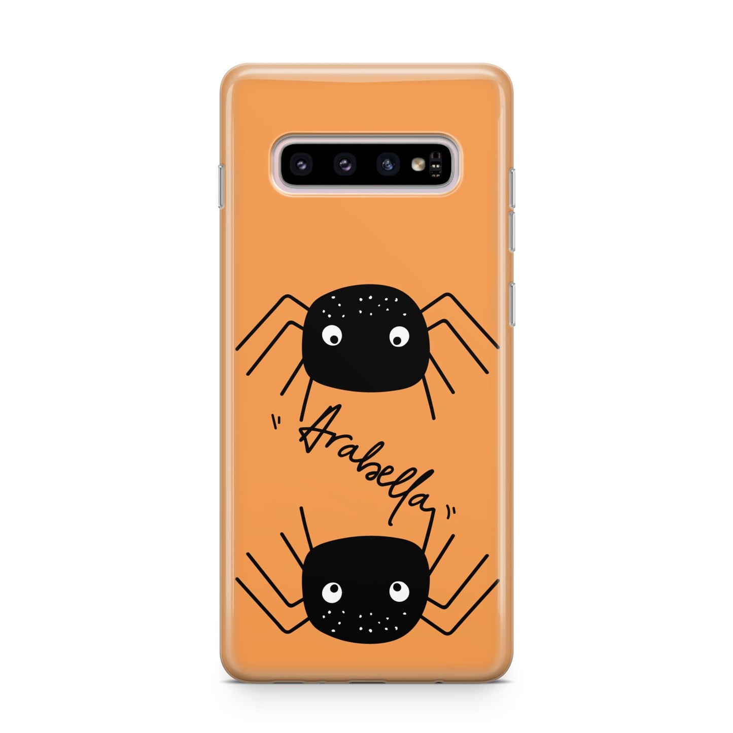 Spider Orange Personalised Samsung Galaxy S10 Plus Case